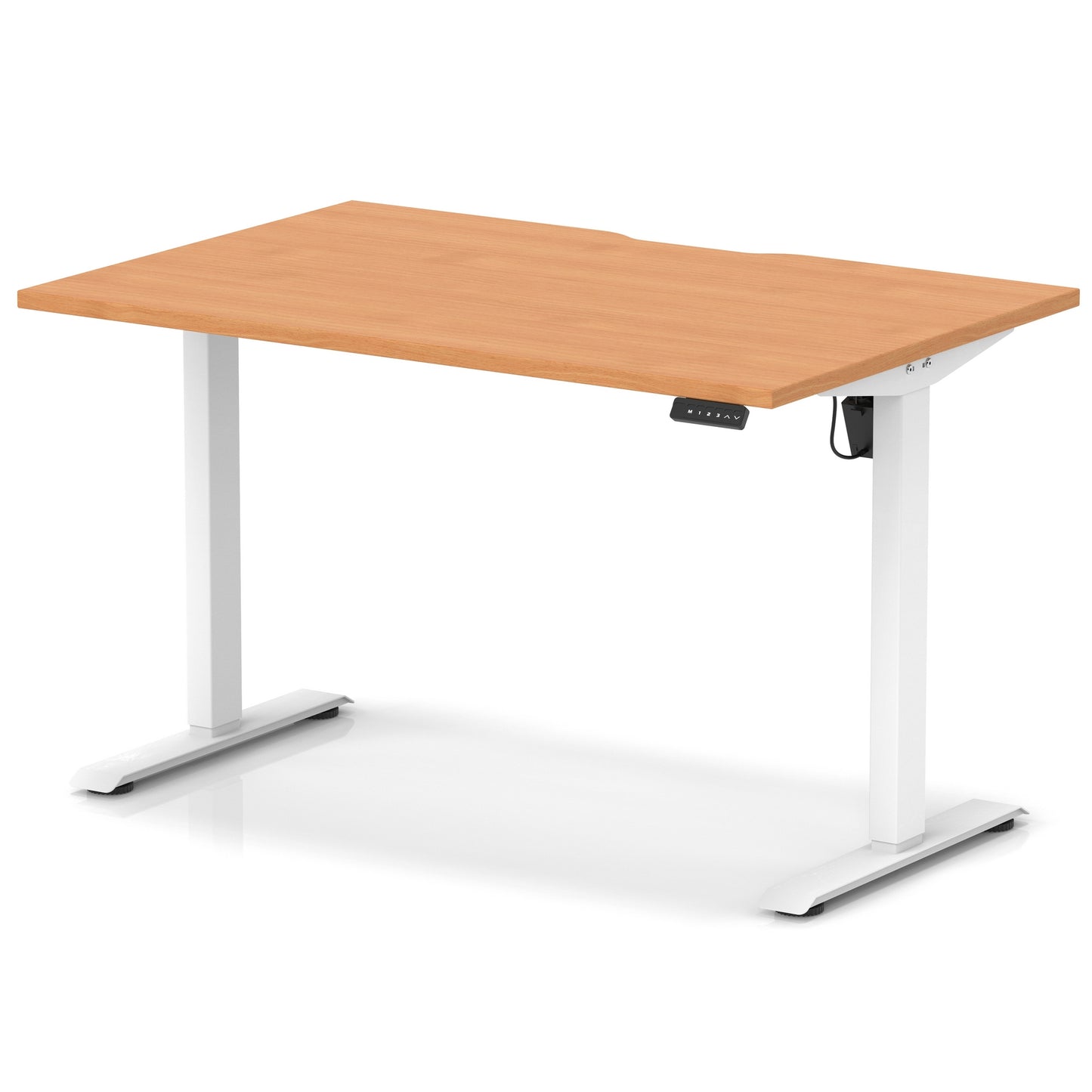Air Lite Height Adjustable Desk With Scalloped Edge - 6 Table Top Colours and 3 Sizes