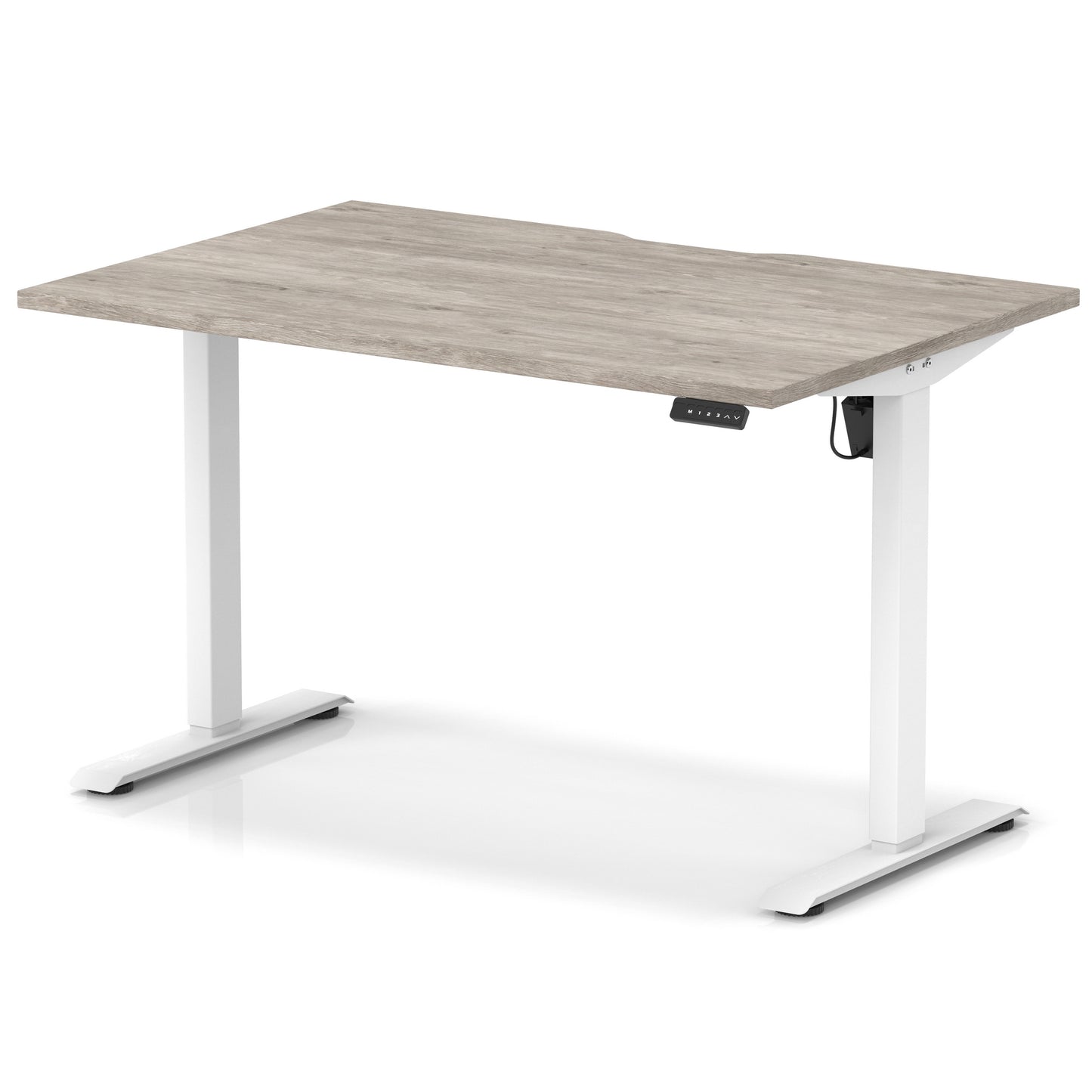 Air Lite Height Adjustable Desk With Scalloped Edge - 6 Table Top Colours and 3 Sizes