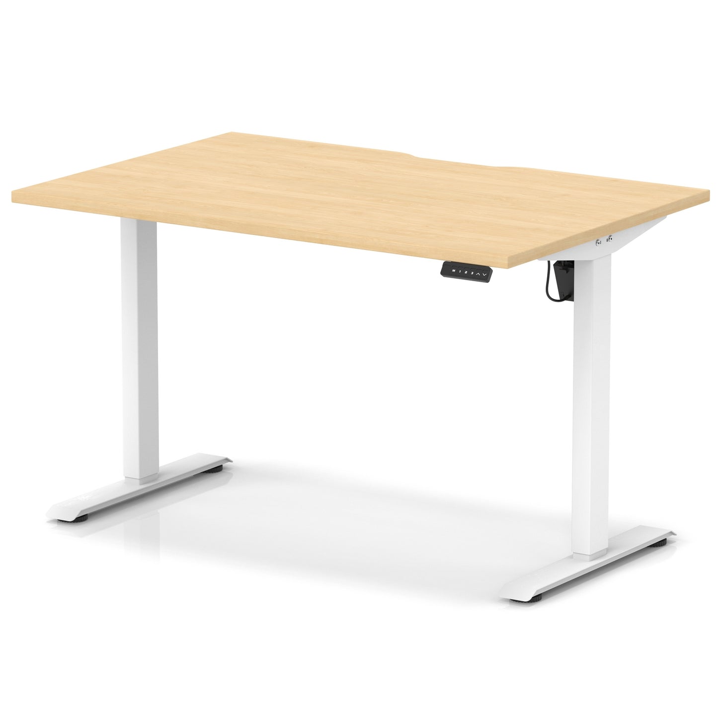 Air Lite Height Adjustable Desk With Scalloped Edge - 6 Table Top Colours and 3 Sizes