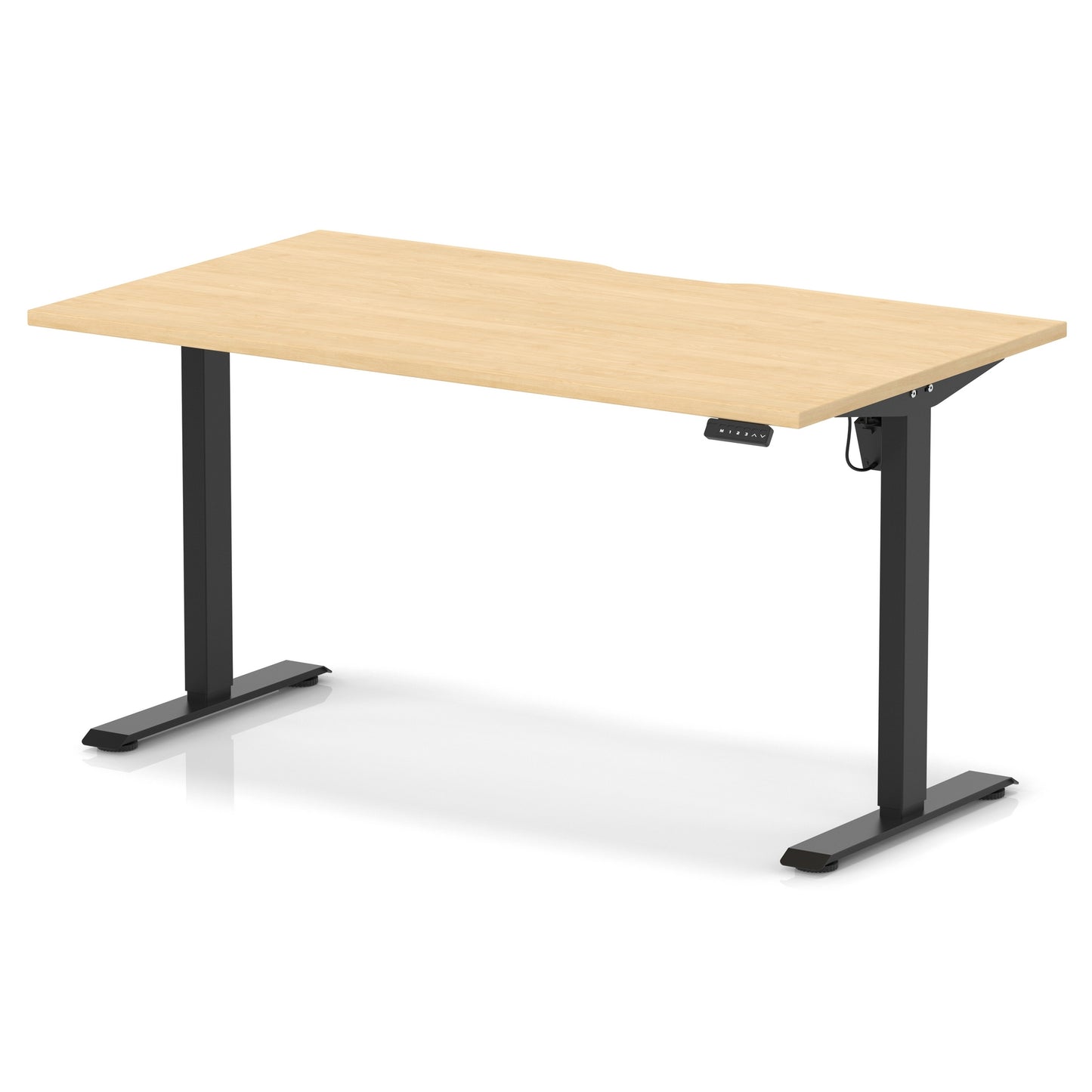 Air Lite Height Adjustable Desk With Scalloped Edge - 6 Table Top Colours and 3 Sizes