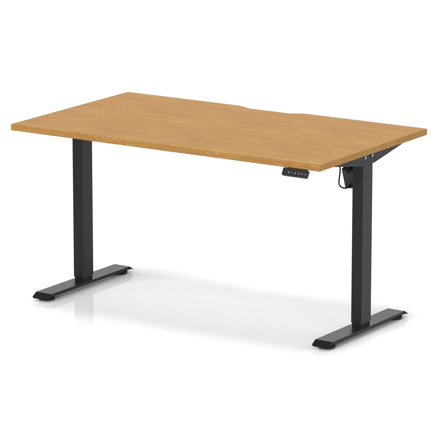 Air Lite Height Adjustable Desk With Scalloped Edge - 6 Table Top Colours and 3 Sizes