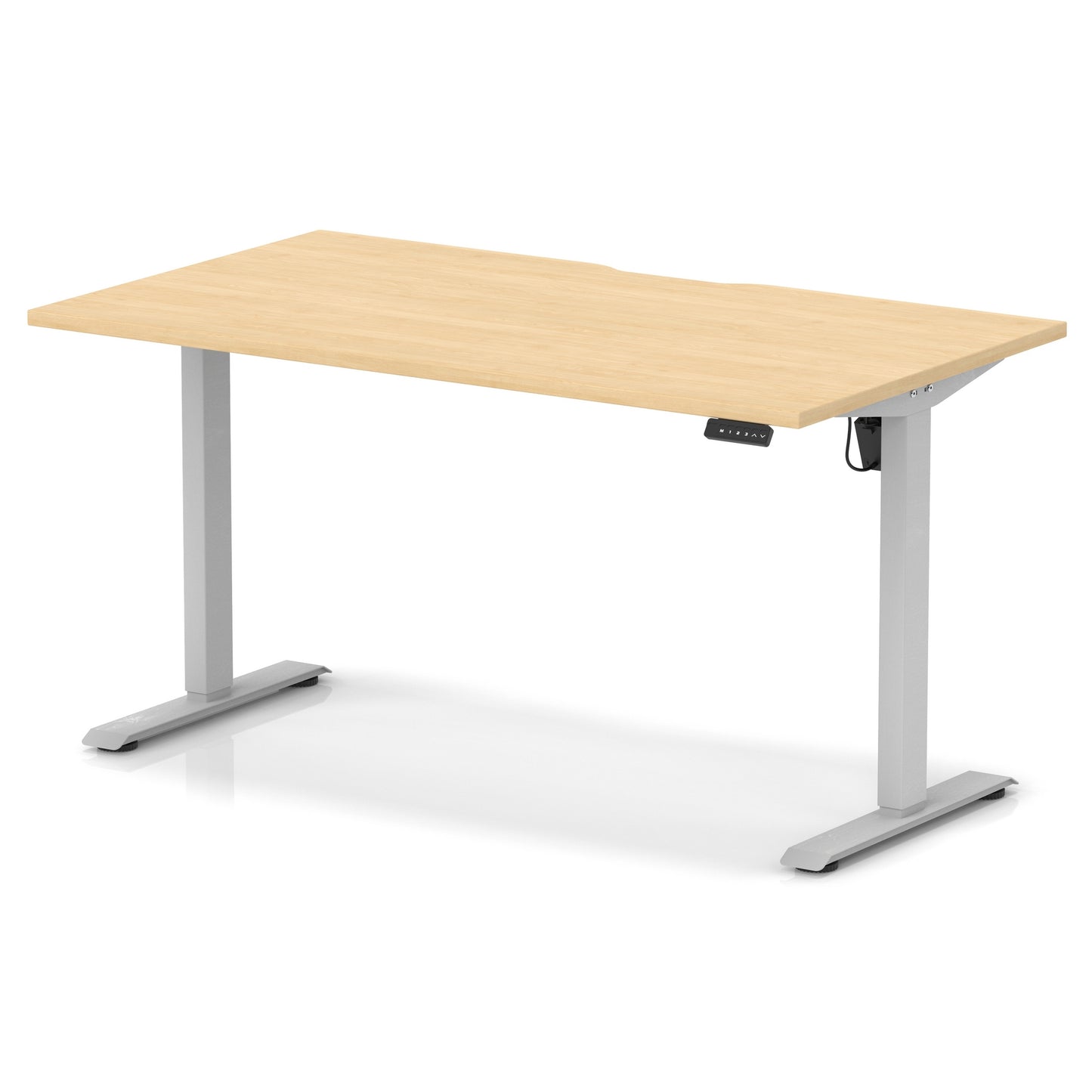 Air Lite Height Adjustable Desk With Scalloped Edge - 6 Table Top Colours and 3 Sizes