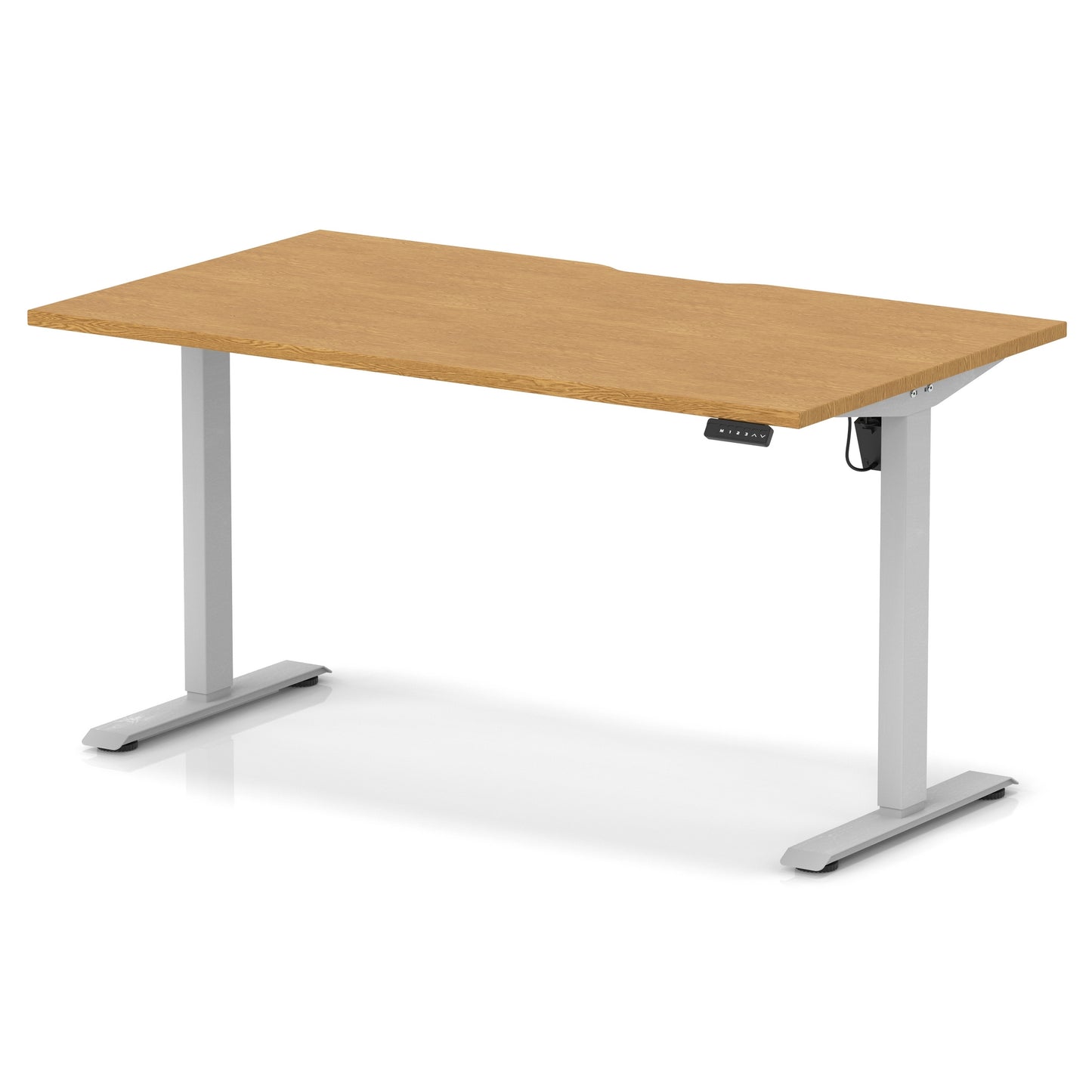 Air Lite Height Adjustable Desk With Scalloped Edge - 6 Table Top Colours and 3 Sizes