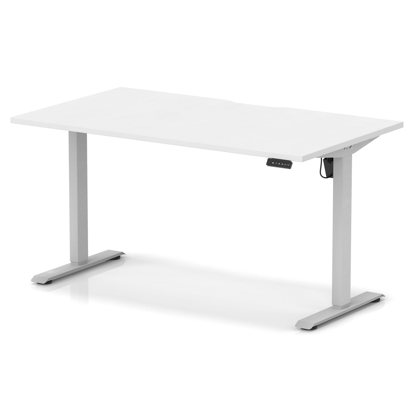 Air Lite Height Adjustable Desk With Scalloped Edge - 6 Table Top Colours and 3 Sizes