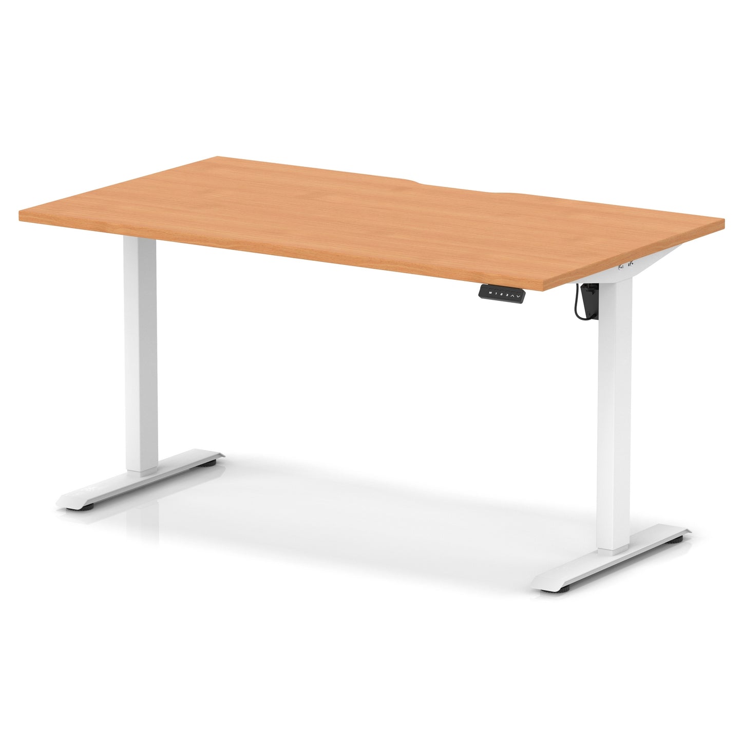 Air Lite Height Adjustable Desk With Scalloped Edge - 6 Table Top Colours and 3 Sizes