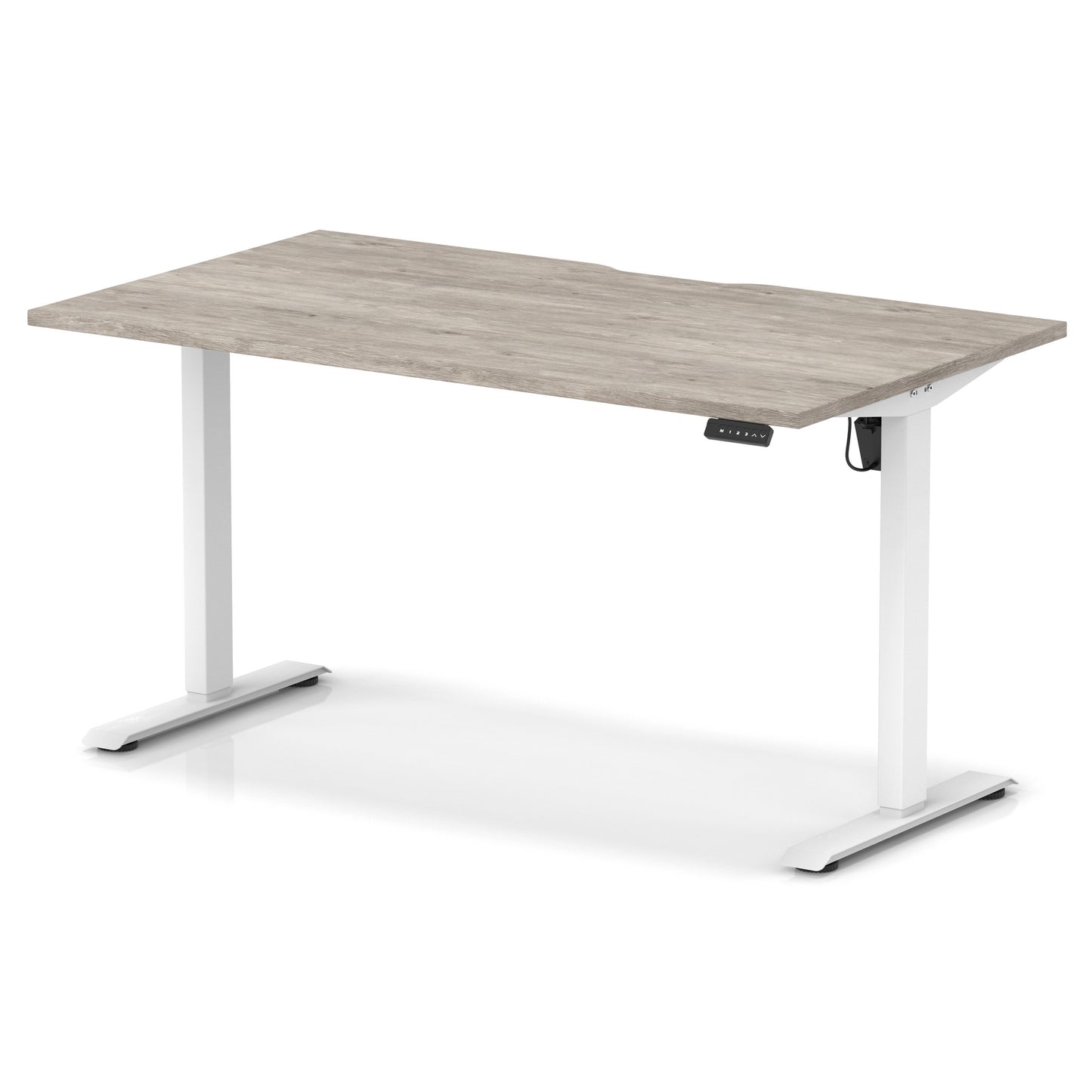 Air Lite Height Adjustable Desk With Scalloped Edge - 6 Table Top Colours and 3 Sizes