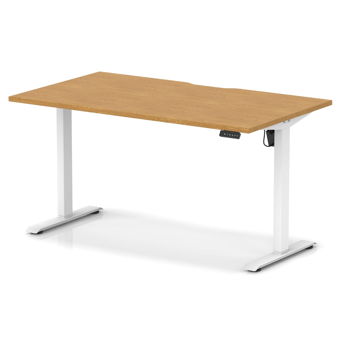 Air Lite Height Adjustable Desk With Scalloped Edge - 6 Table Top Colours and 3 Sizes