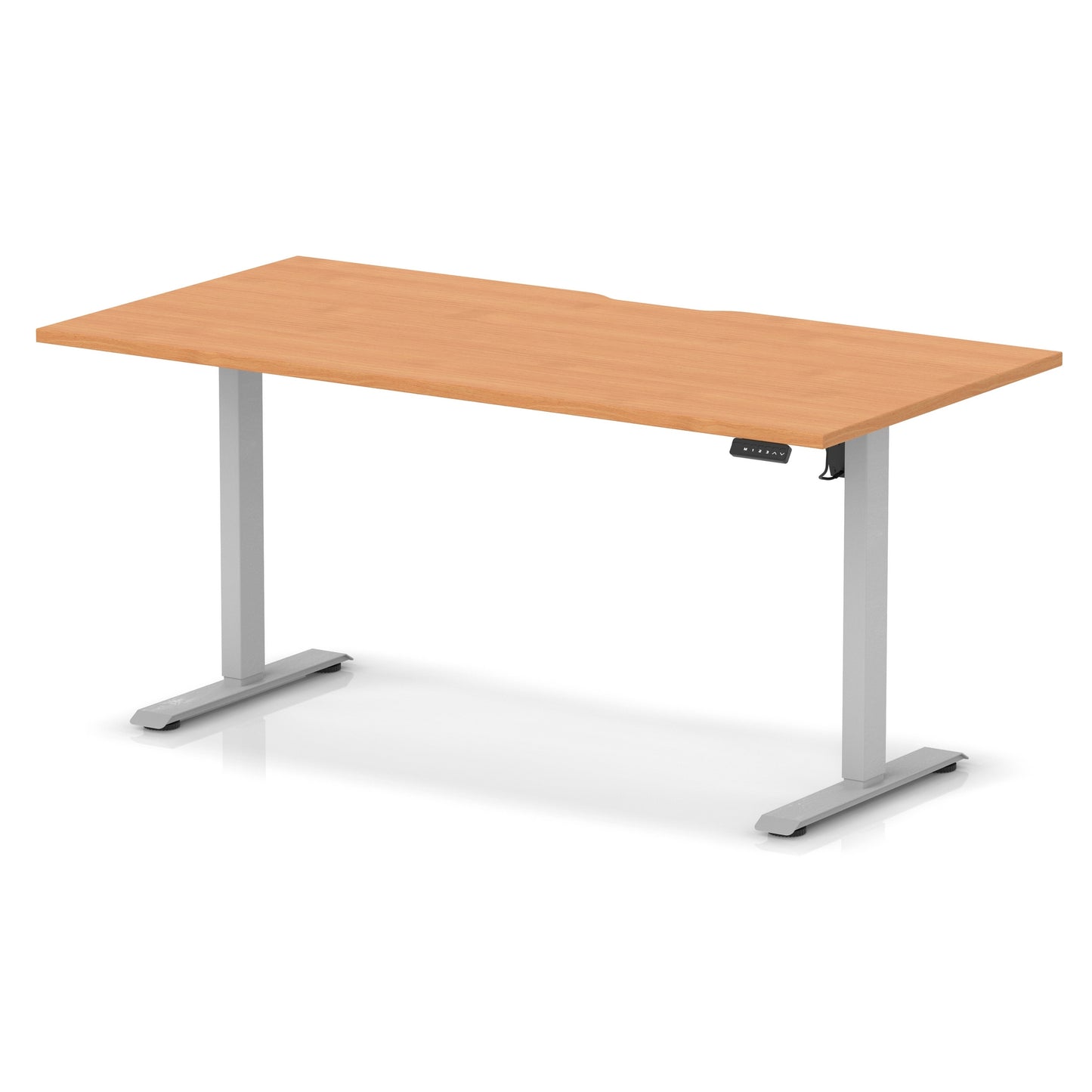 Air Lite Height Adjustable Desk With Scalloped Edge - 6 Table Top Colours and 3 Sizes
