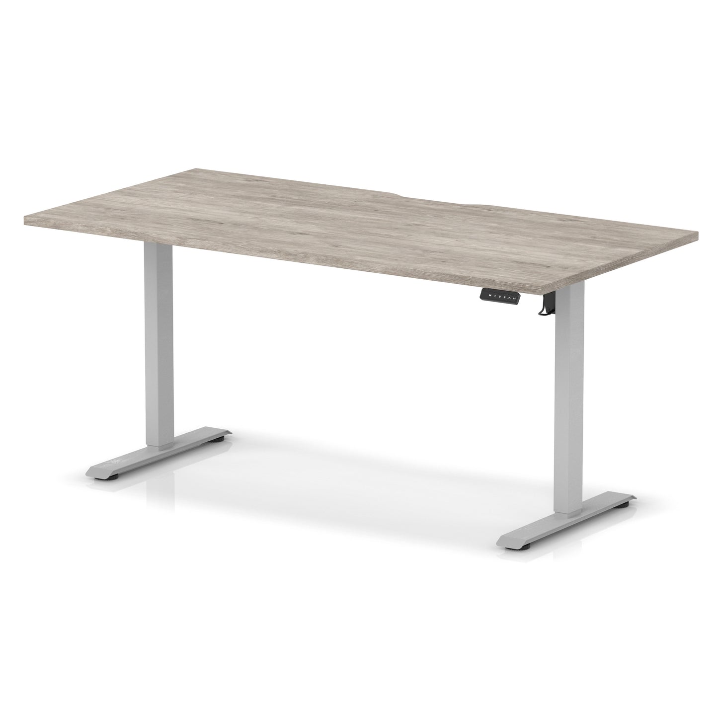Air Lite Height Adjustable Desk With Scalloped Edge - 6 Table Top Colours and 3 Sizes