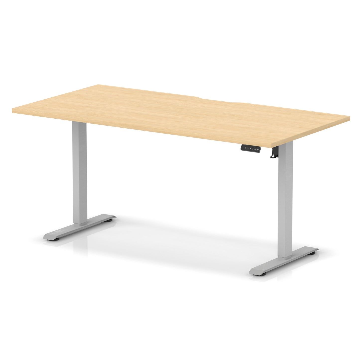 Air Lite Height Adjustable Desk With Scalloped Edge - 6 Table Top Colours and 3 Sizes