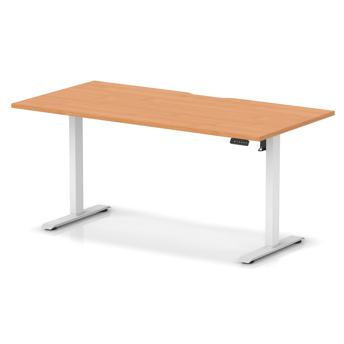 Air Lite Height Adjustable Desk With Scalloped Edge - 6 Table Top Colours and 3 Sizes