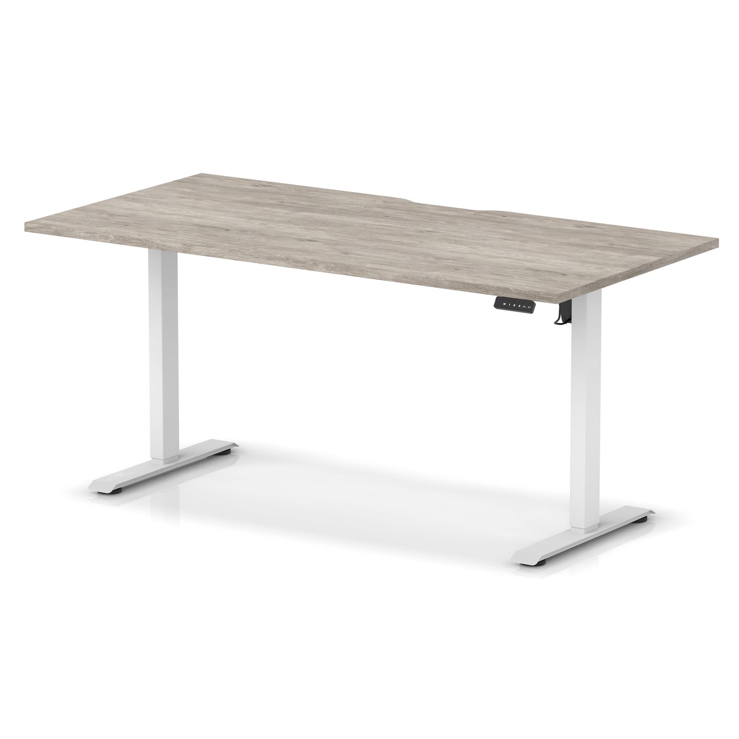 Air Lite Height Adjustable Desk With Scalloped Edge - 6 Table Top Colours and 3 Sizes