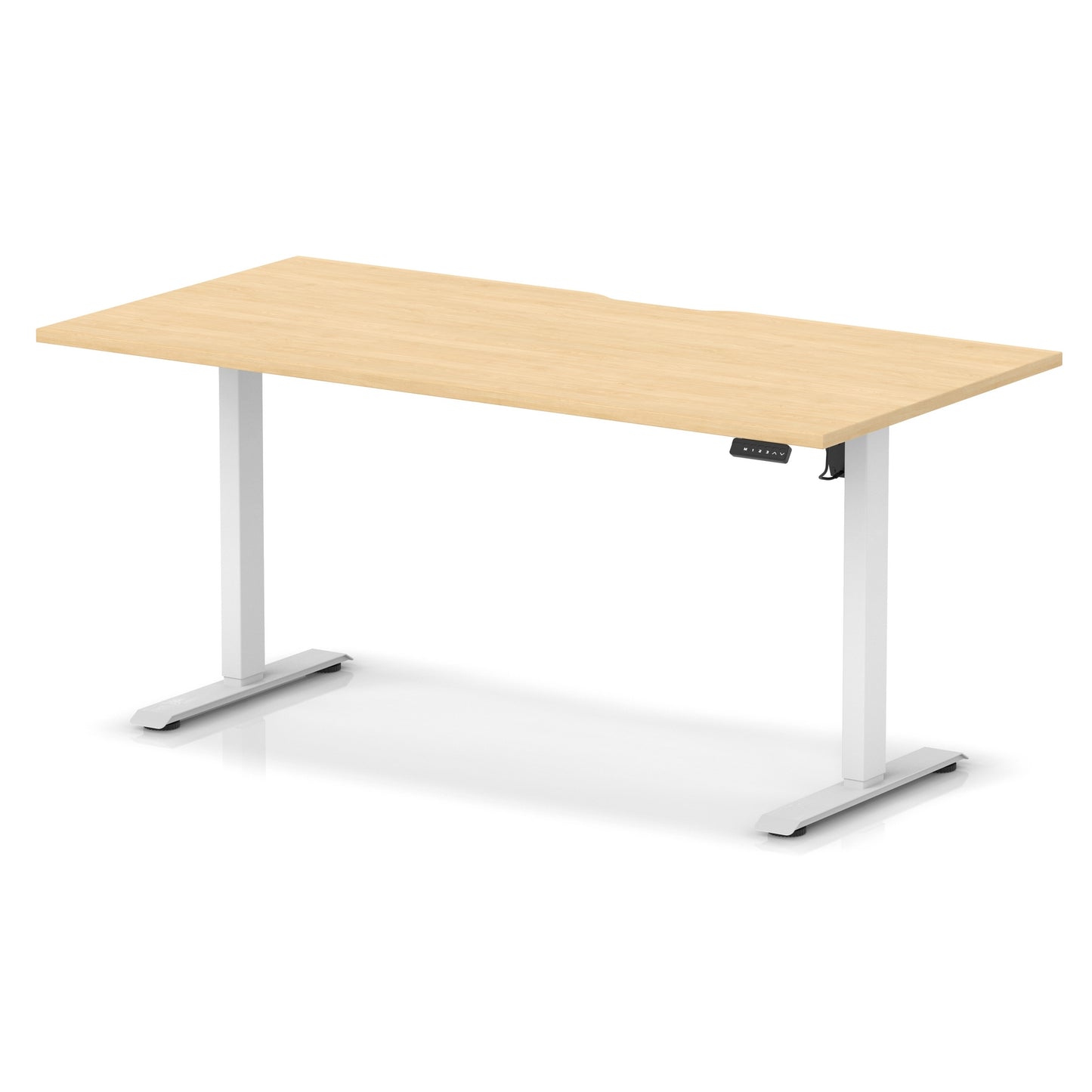 Air Lite Height Adjustable Desk With Scalloped Edge - 6 Table Top Colours and 3 Sizes