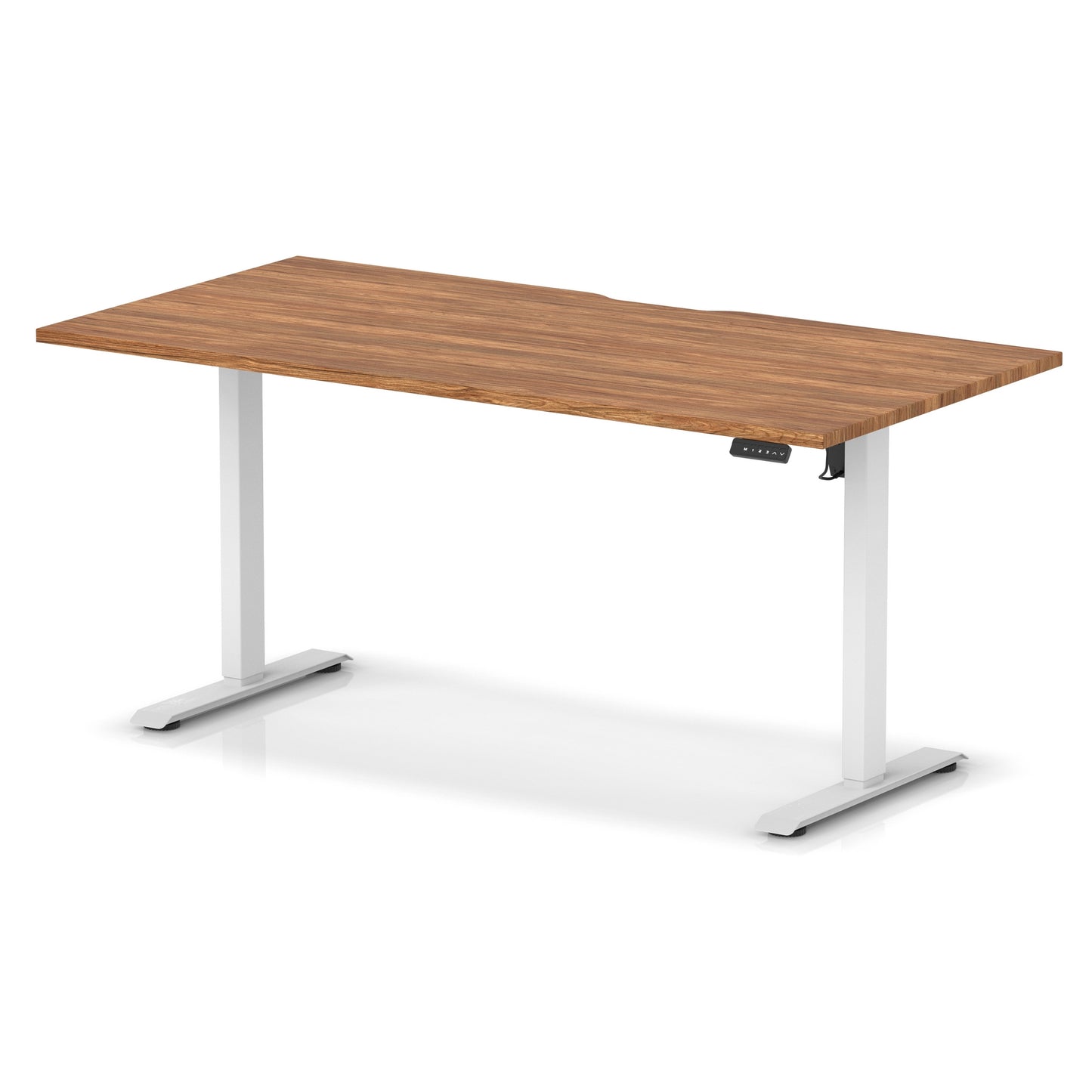 Air Lite Height Adjustable Desk With Scalloped Edge - 6 Table Top Colours and 3 Sizes