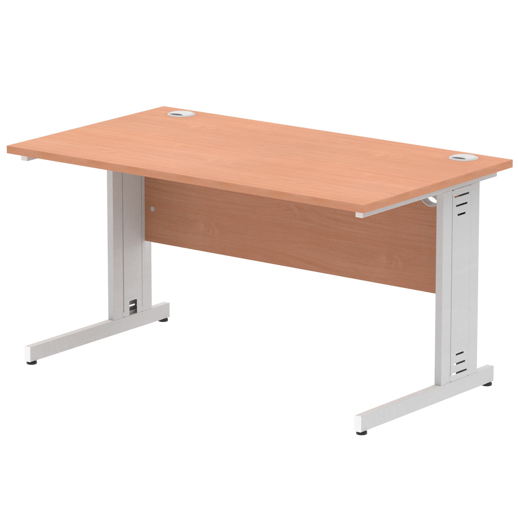 Impulse Straight Desk Cable Managed Leg - 1400mm - Multiple Colour Options