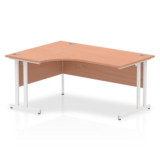 Impulse Left Hand Crescent Desk Cantilever Leg - 1600mm - Multiple Colour Options