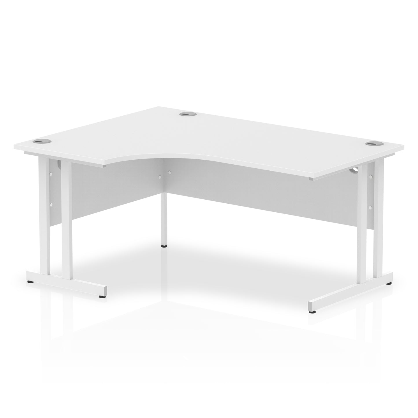 Impulse Left Hand Crescent Desk Cantilever Leg - 1600mm - Multiple Colour Options