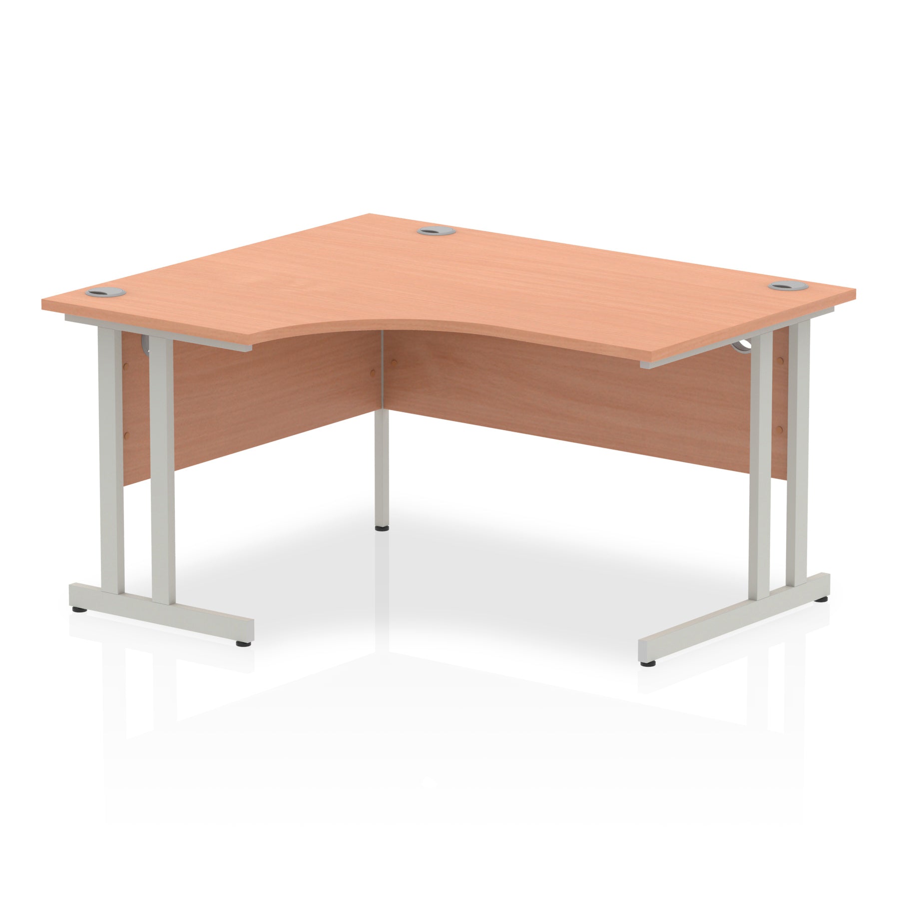 Impulse Left Hand Crescent Desk Cantilever Leg - 1400mm - Multiple Colour Options