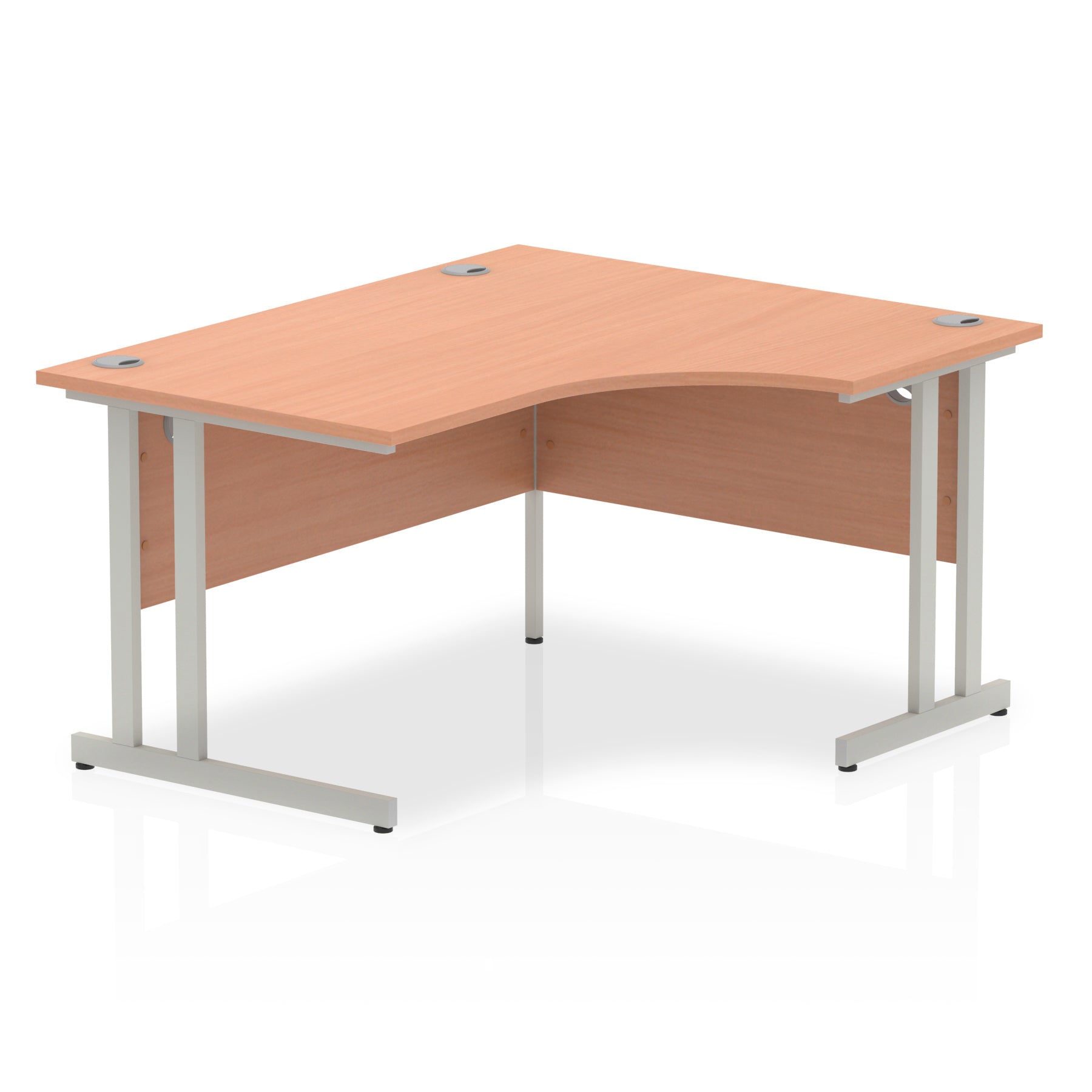 Impulse Right Hand Crescent Desk Cantilever Leg - 1400mm - Multiple Colour Options