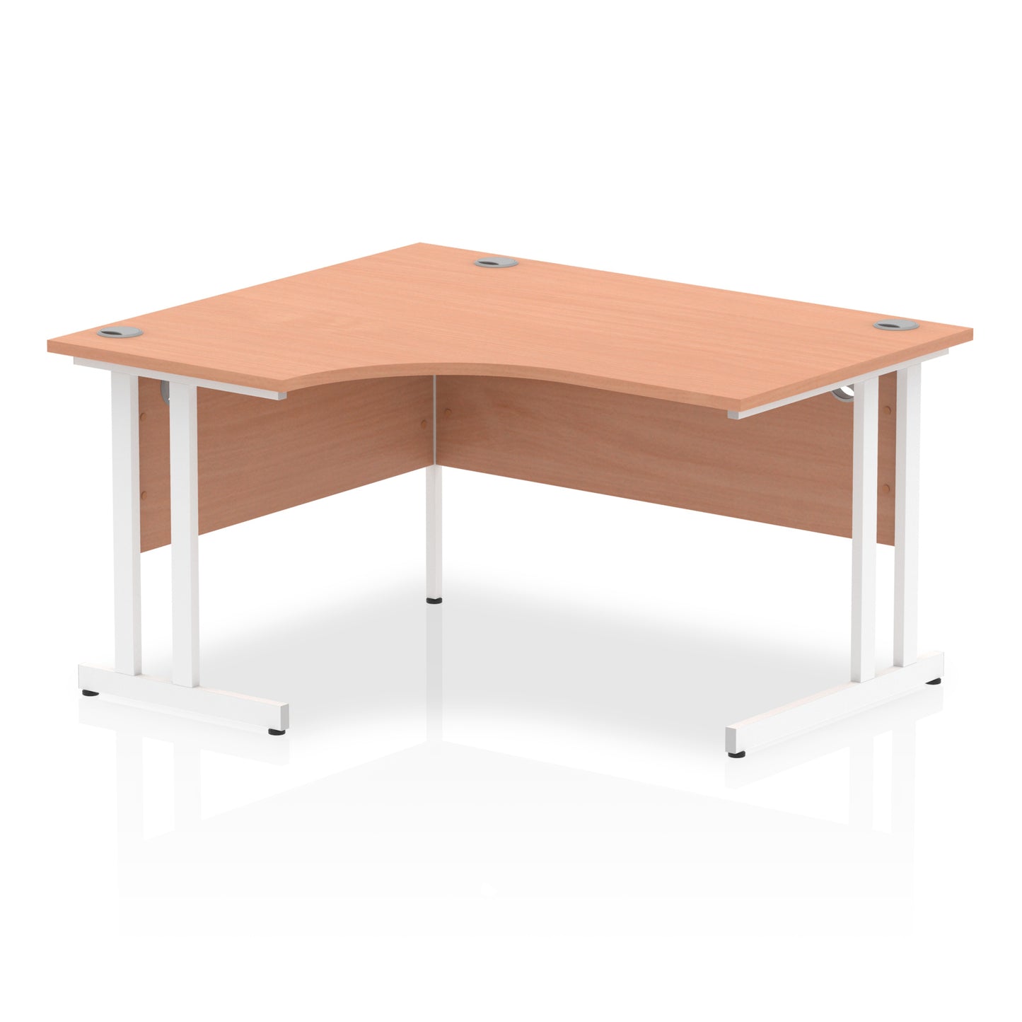 Impulse Left Hand Crescent Desk Cantilever Leg - 1400mm - Multiple Colour Options