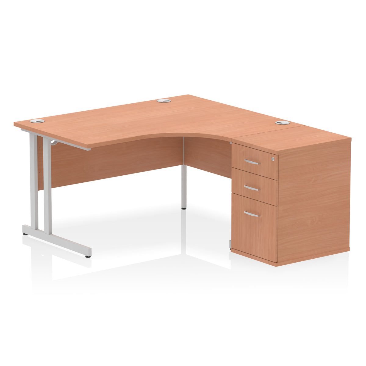 Impulse 1400mm Cantilever Right Crescent Desk Workstation – Order ...