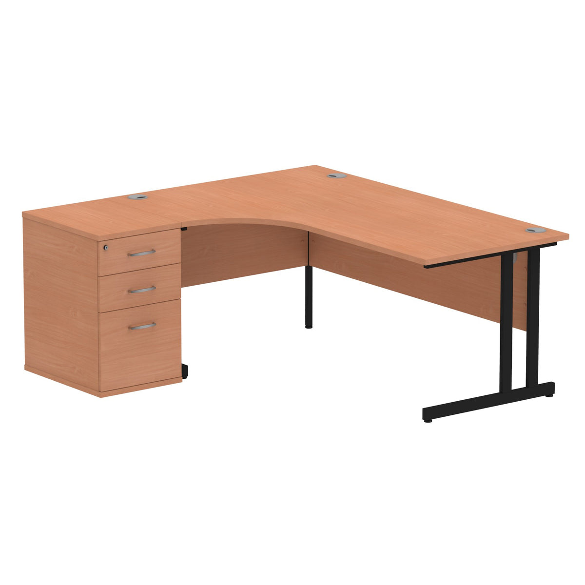Impulse 1800mm Cantilever Left Crescent Desk Workstation – Order Office ...