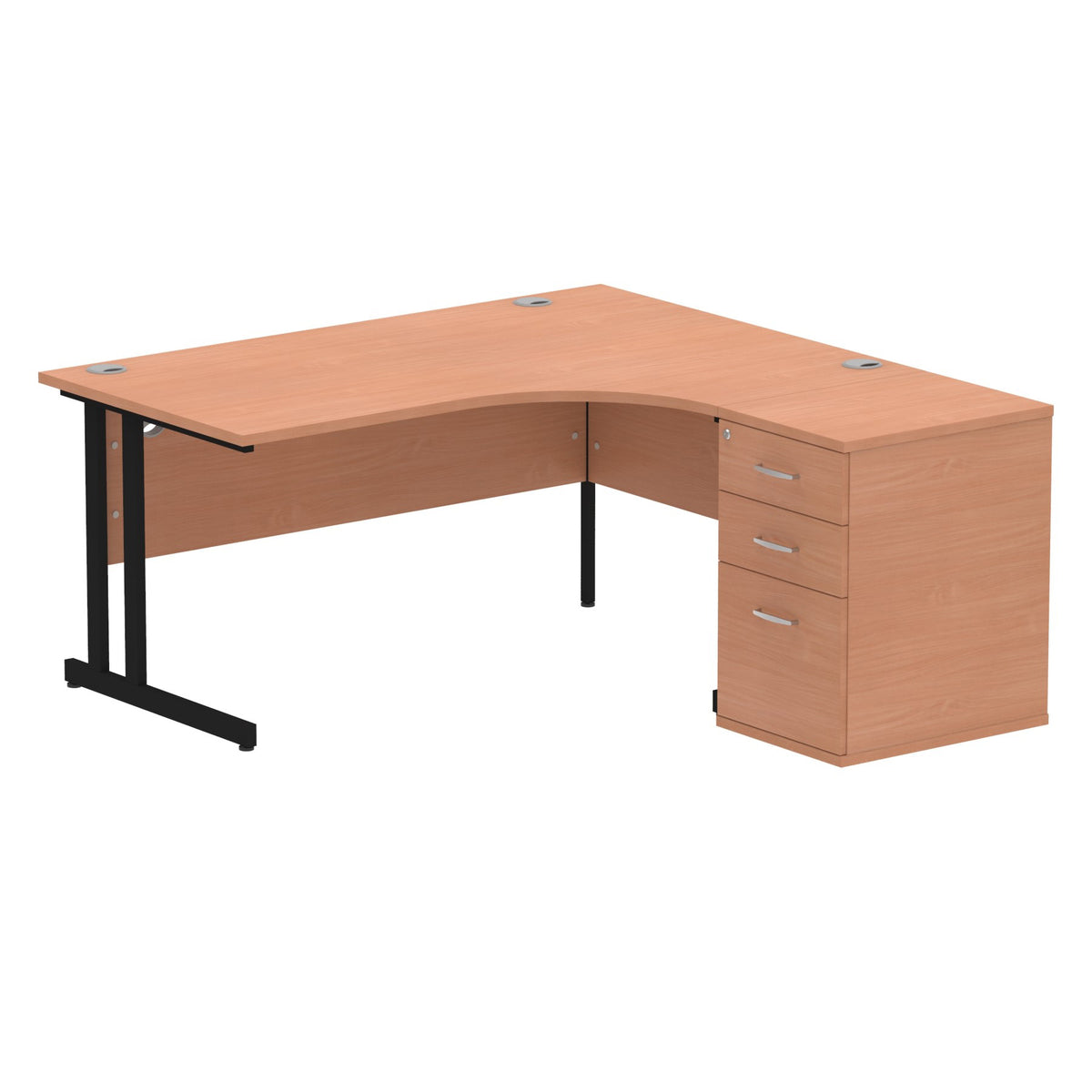 Impulse 1600mm Cantilever Right Crescent Desk Workstation – Order ...