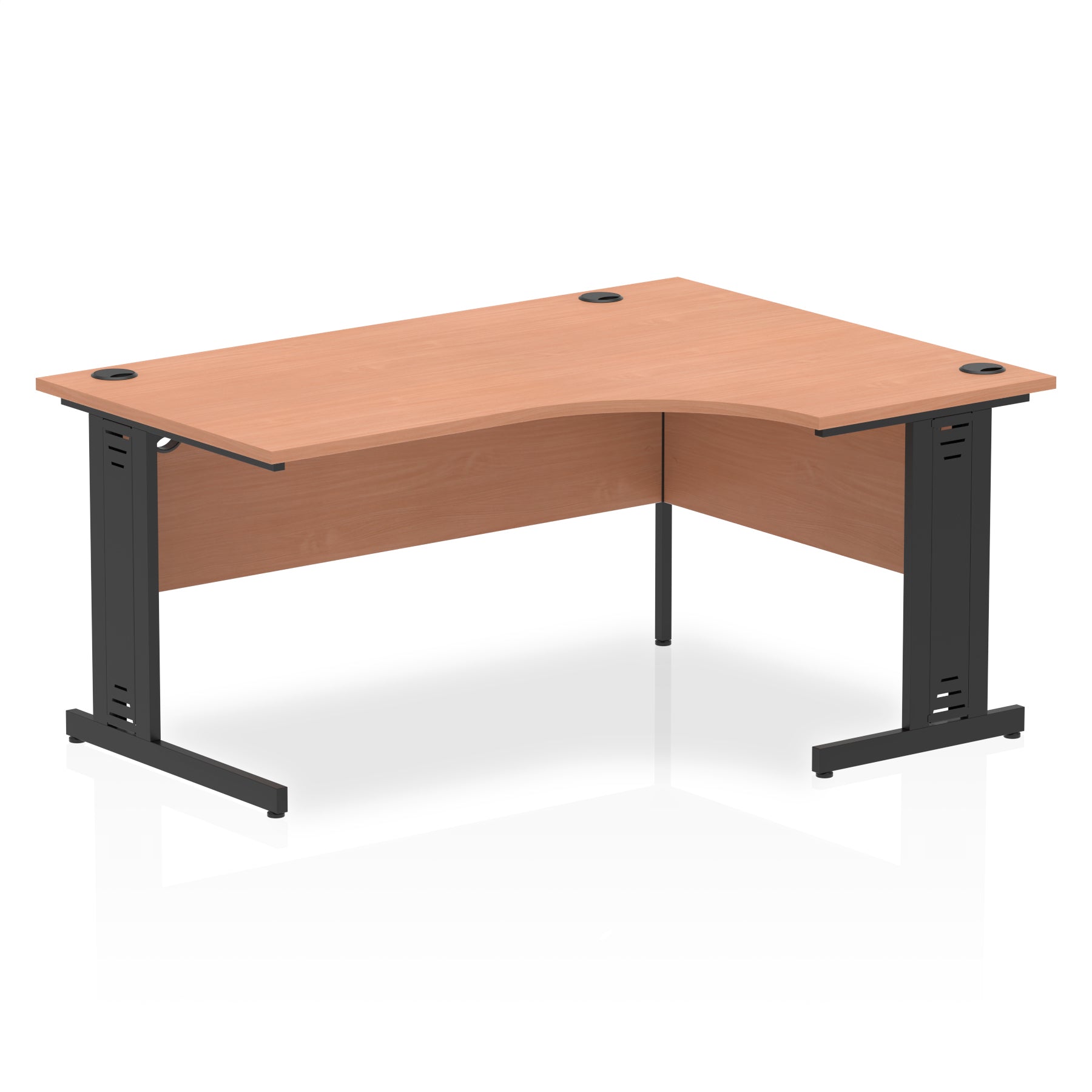 Impulse Right Hand Crescent Desk Cable Managed Leg - 1600mm - Multiple Colour Options