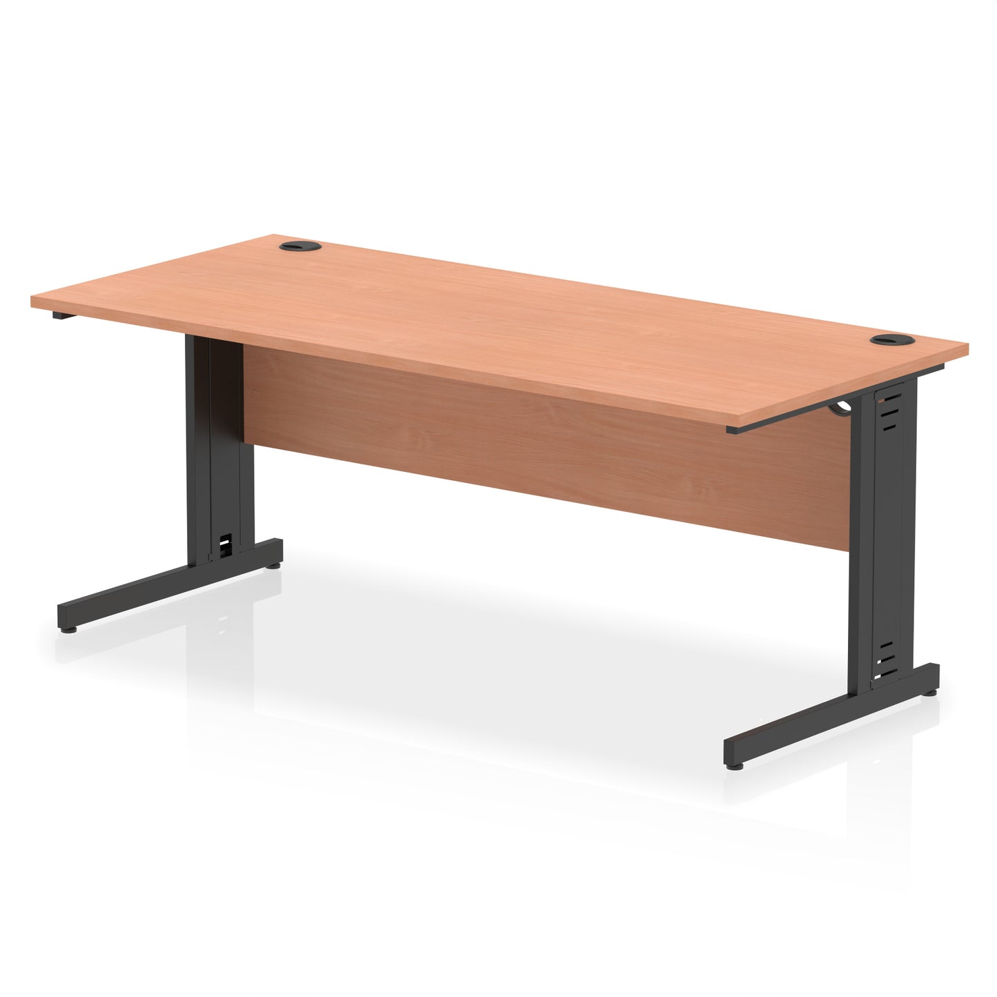 Impulse Straight Desk Cable Managed Leg - 1800mm - Multiple Colour Options