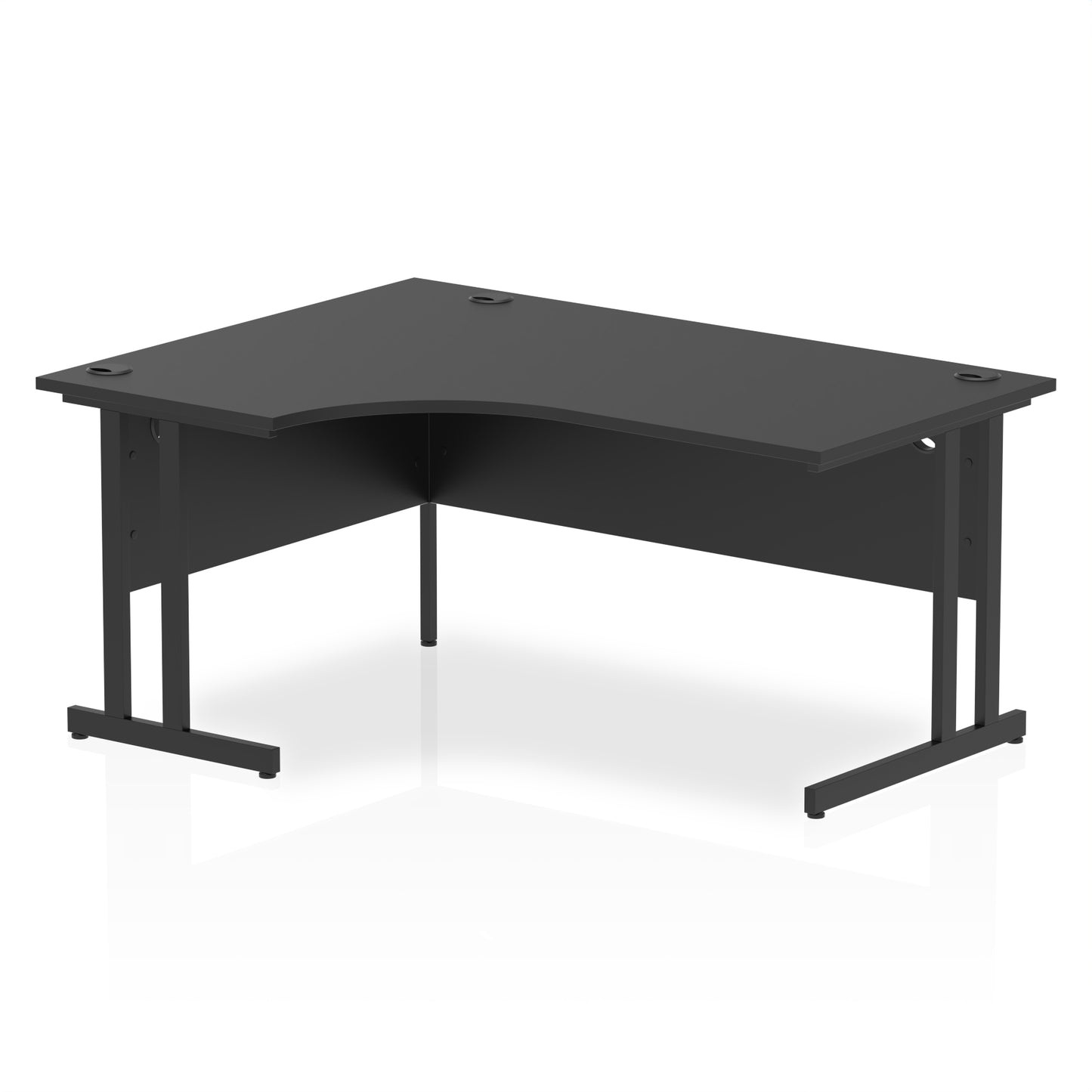 Impulse Left Hand Crescent Desk Cantilever Leg - 1600mm - Multiple Colour Options