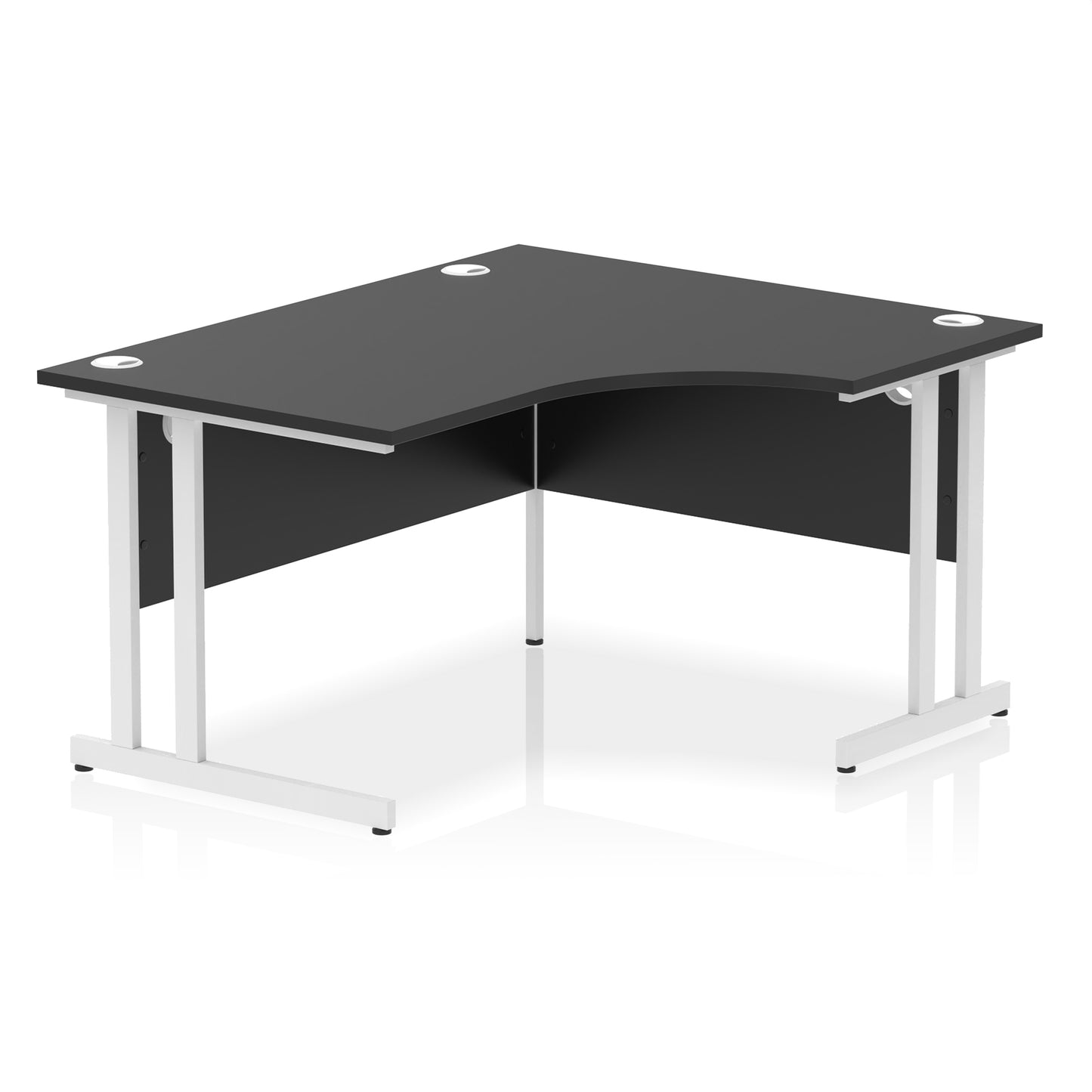 Impulse Right Hand Crescent Desk Cantilever Leg - 1400mm - Multiple Colour Options
