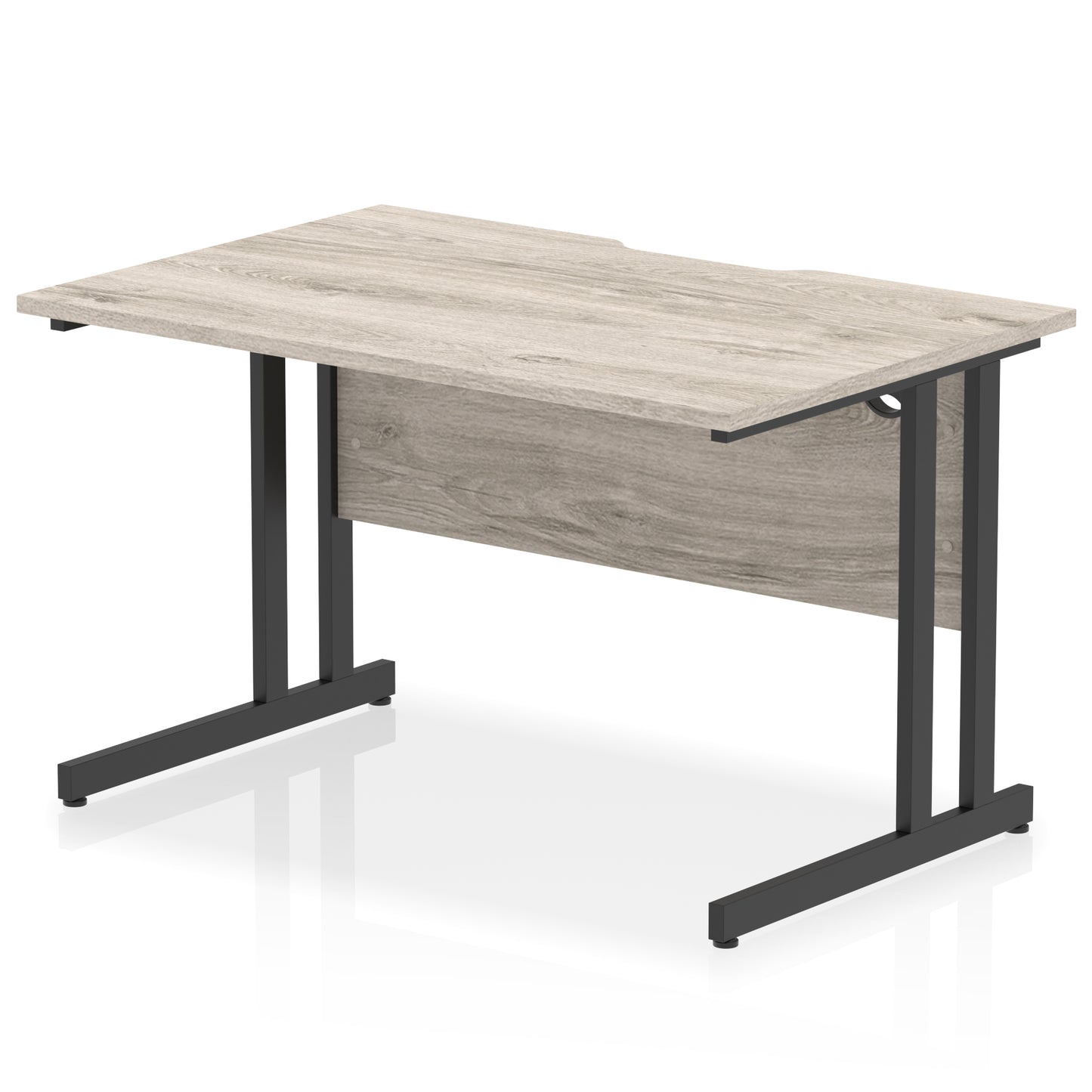 Impulse Scalloped Edge Straight Desk Cantilever Leg - 1200mm - Multiple Colour Options
