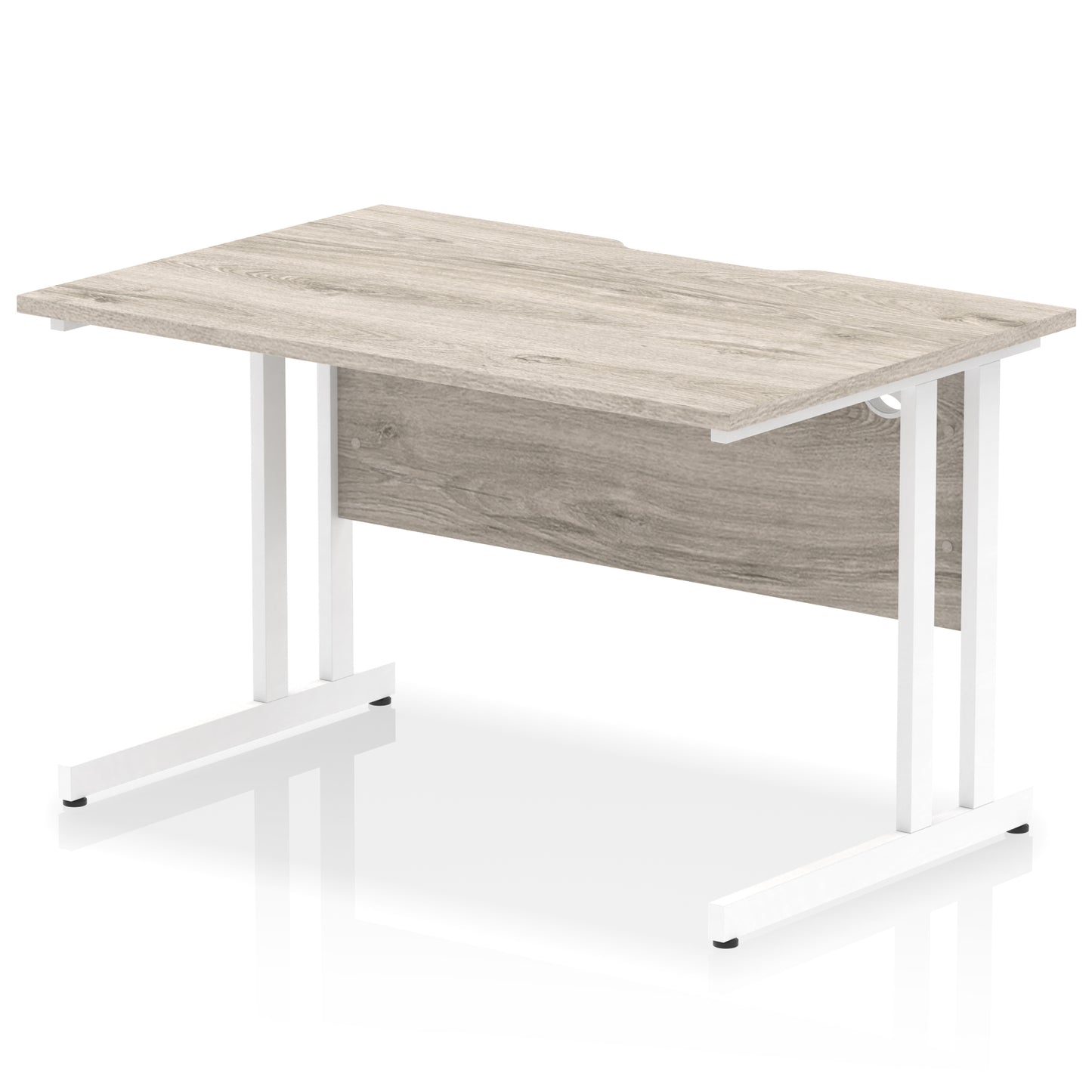 Impulse Scalloped Edge Straight Desk Cantilever Leg - 1200mm - Multiple Colour Options