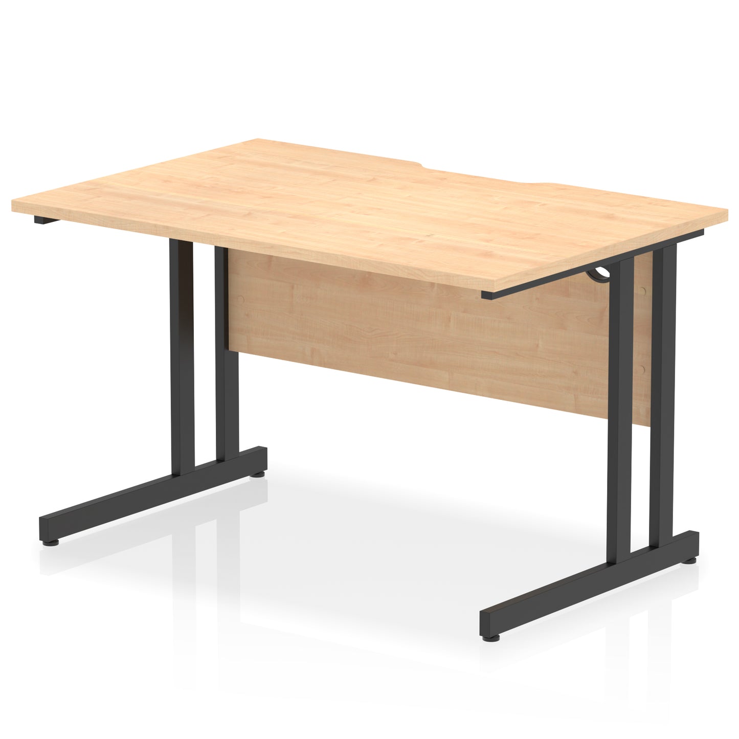 Impulse Scalloped Edge Straight Desk Cantilever Leg - 1200mm - Multiple Colour Options