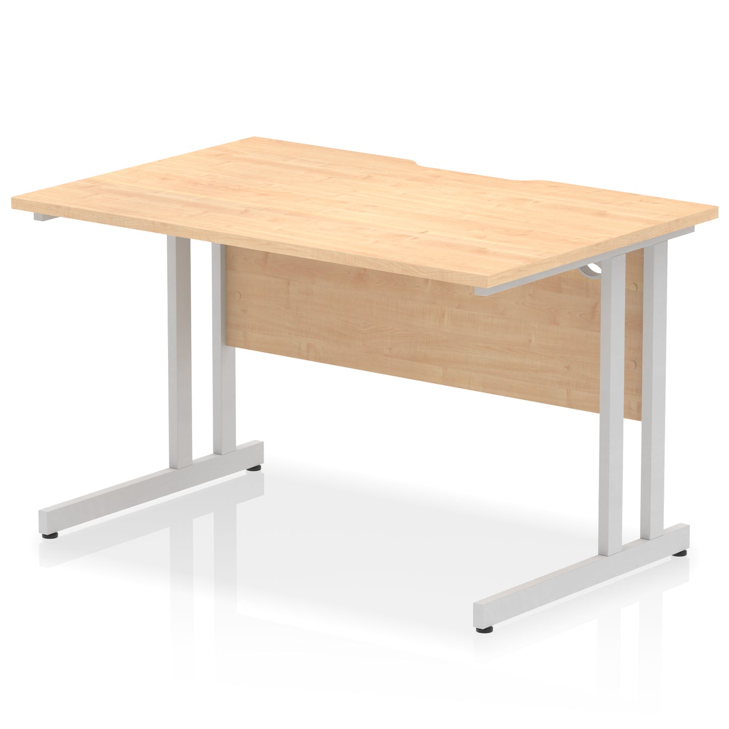 Impulse Scalloped Edge Straight Desk Cantilever Leg - 1200mm - Multiple Colour Options
