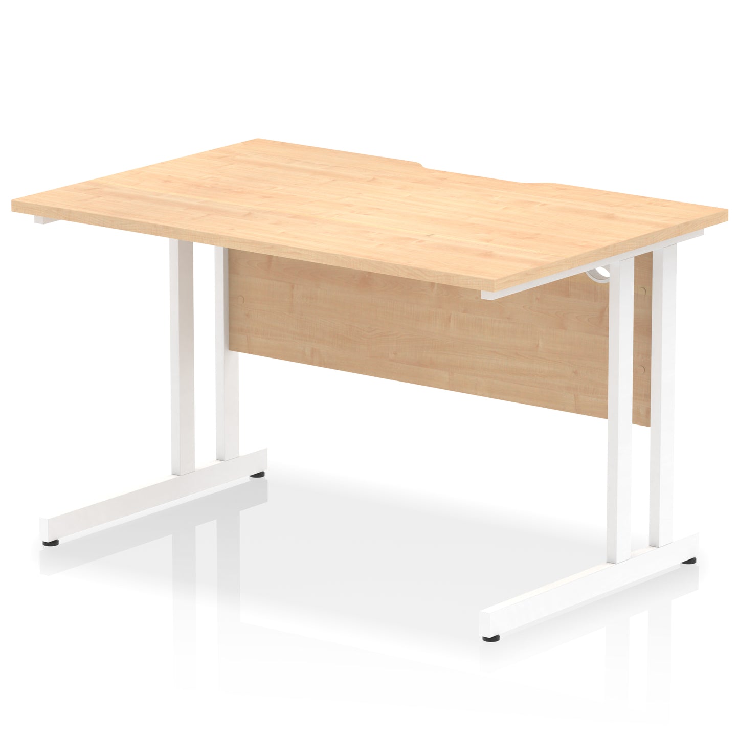 Impulse Scalloped Edge Straight Desk Cantilever Leg - 1200mm - Multiple Colour Options