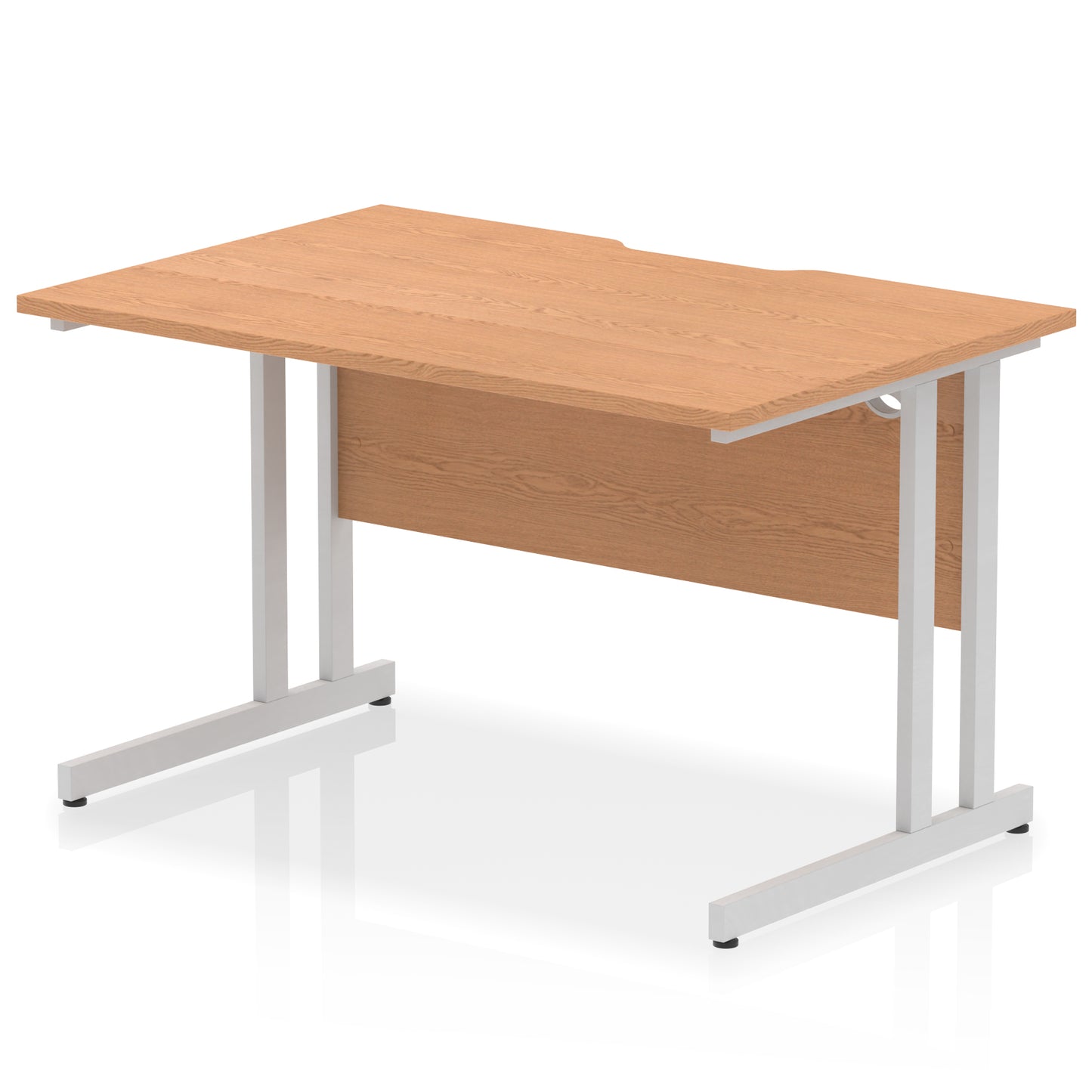 Impulse Scalloped Edge Straight Desk Cantilever Leg - 1200mm - Multiple Colour Options