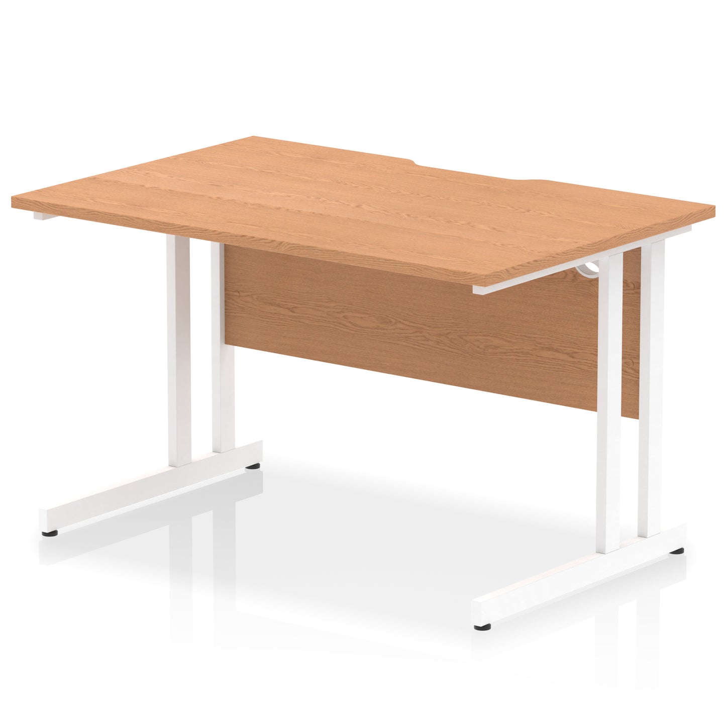 Impulse Scalloped Edge Straight Desk Cantilever Leg - 1200mm - Multiple Colour Options