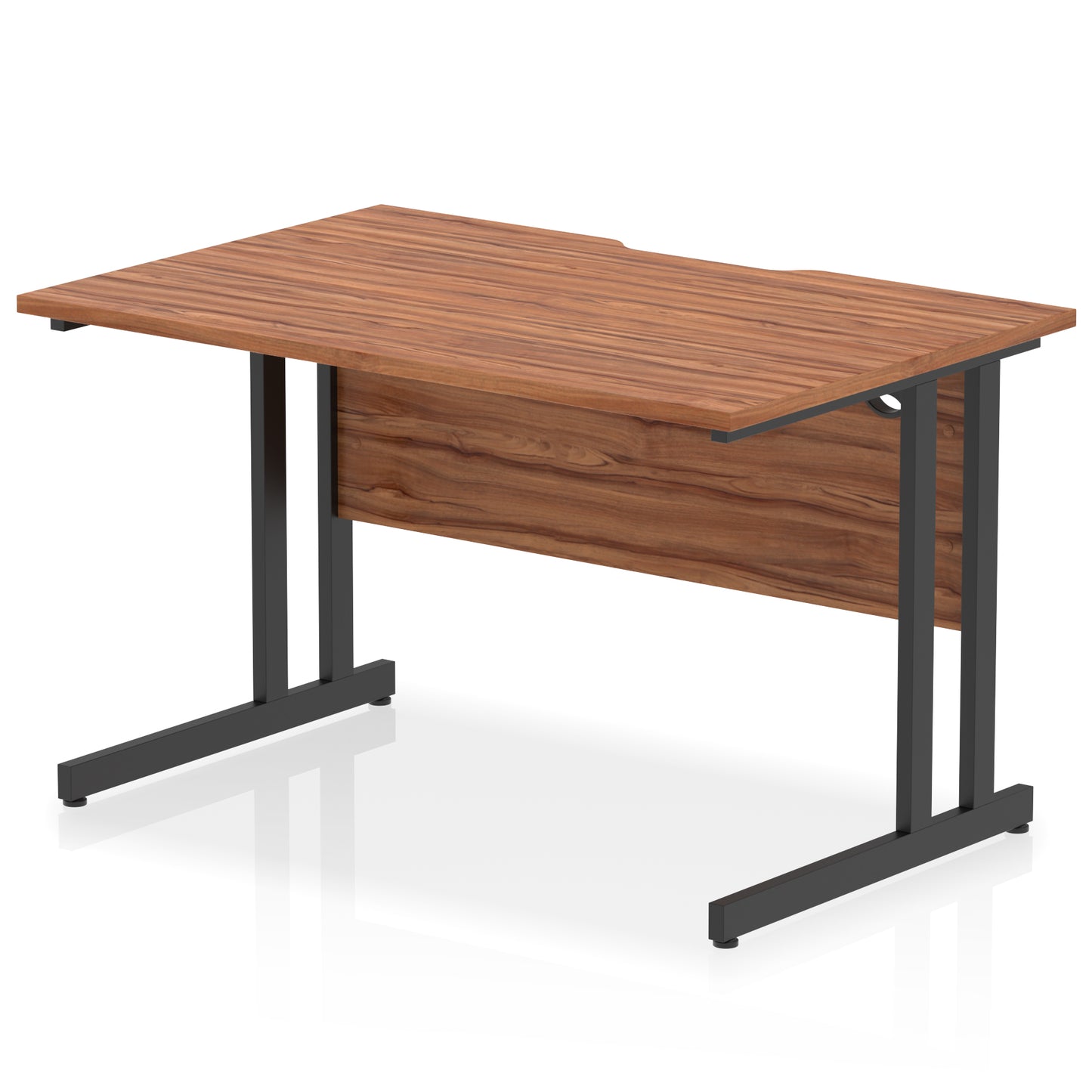 Impulse Scalloped Edge Straight Desk Cantilever Leg - 1200mm - Multiple Colour Options
