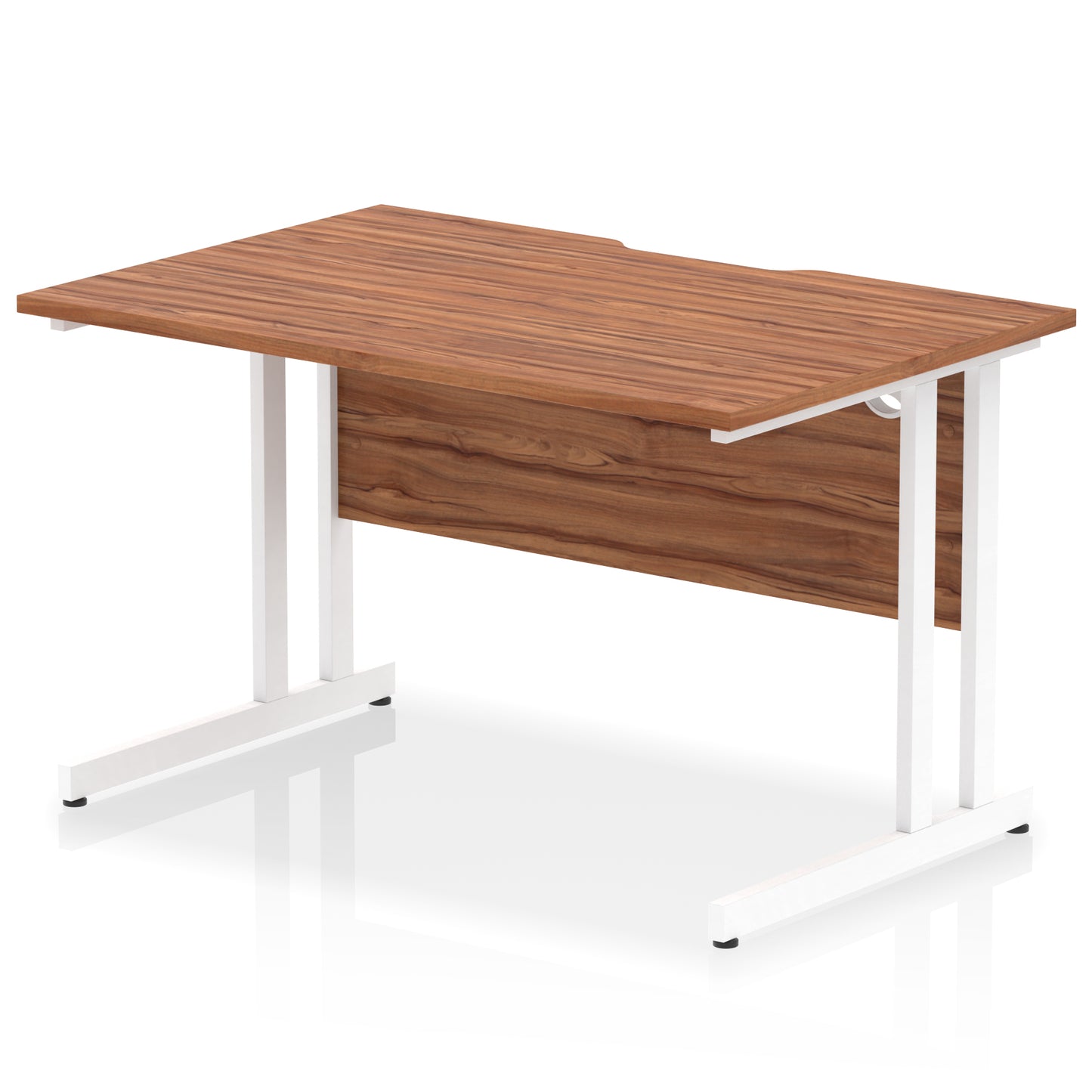 Impulse Scalloped Edge Straight Desk Cantilever Leg - 1200mm - Multiple Colour Options