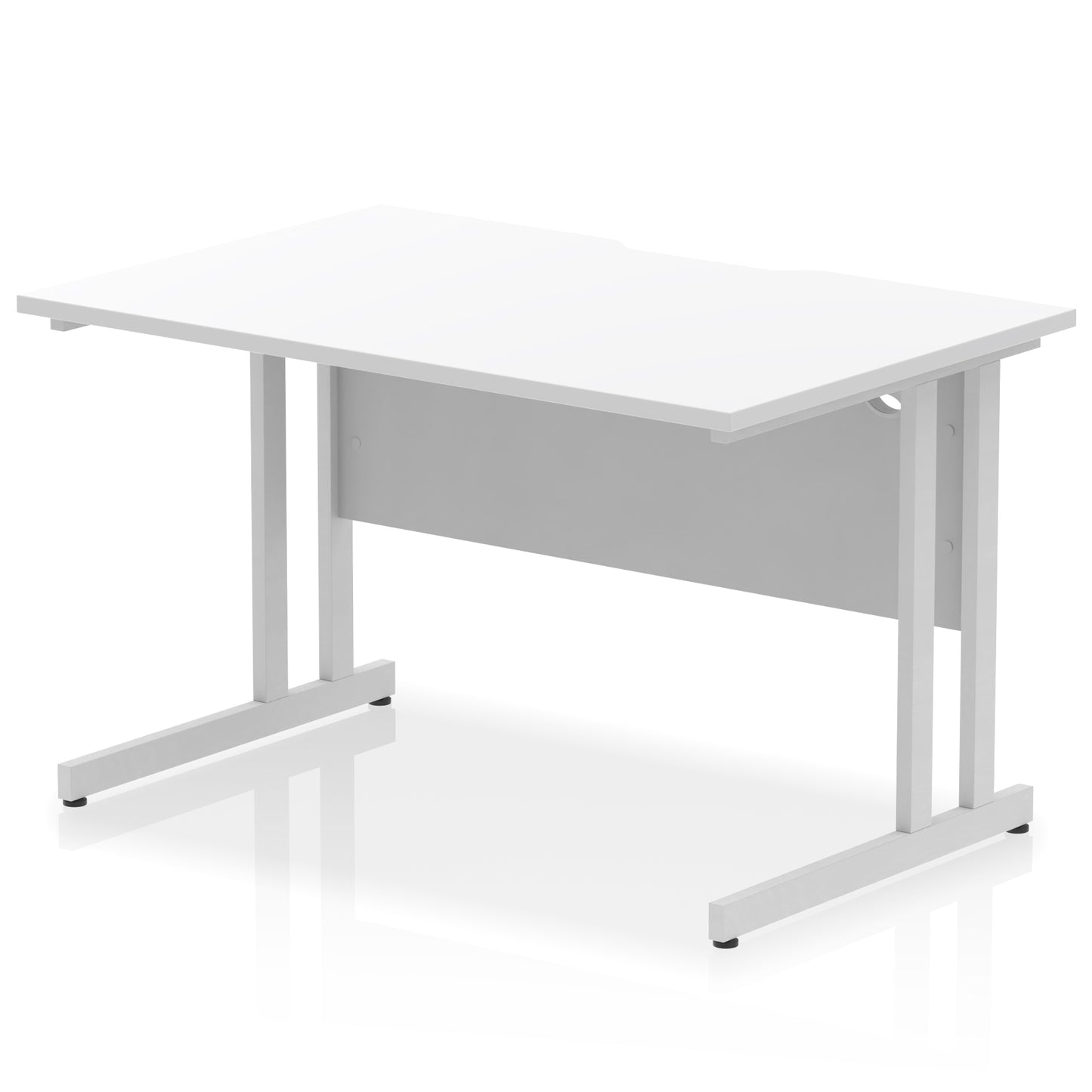 Impulse Scalloped Edge Straight Desk Cantilever Leg - 1200mm - Multiple Colour Options