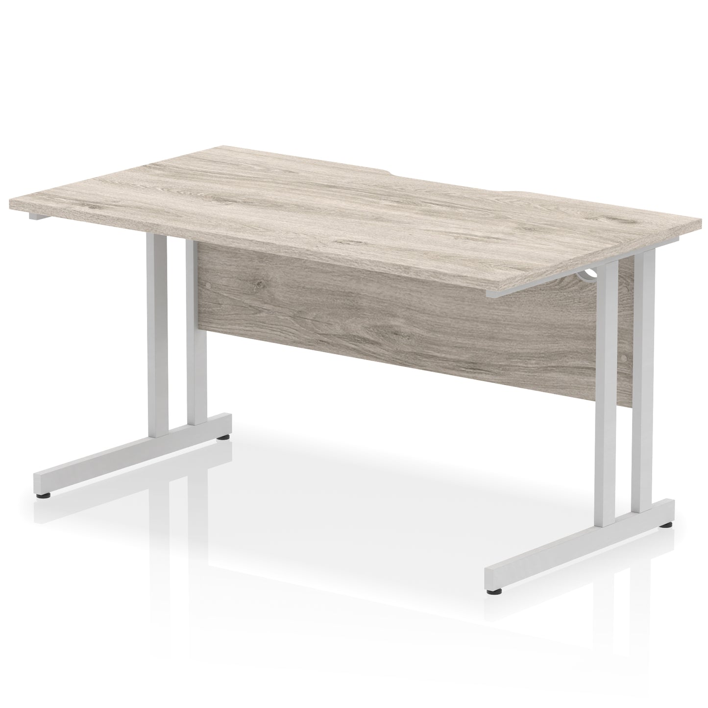 Impulse Scalloped Edge Straight Desk Cantilever Leg - 1400mm - Multiple Colour Options
