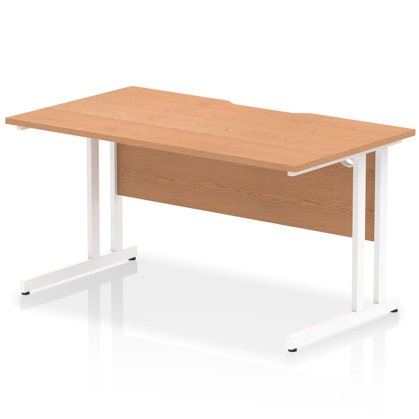Impulse Scalloped Edge Straight Desk Cantilever Leg - 1400mm - Multiple Colour Options