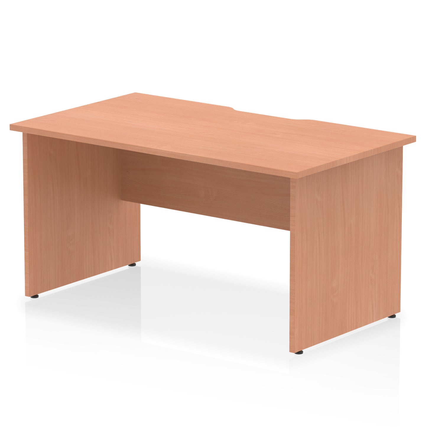 Impulse Scalloped Edge Straight Desk Panel End Leg - 1400mm - Multiple Colour Options
