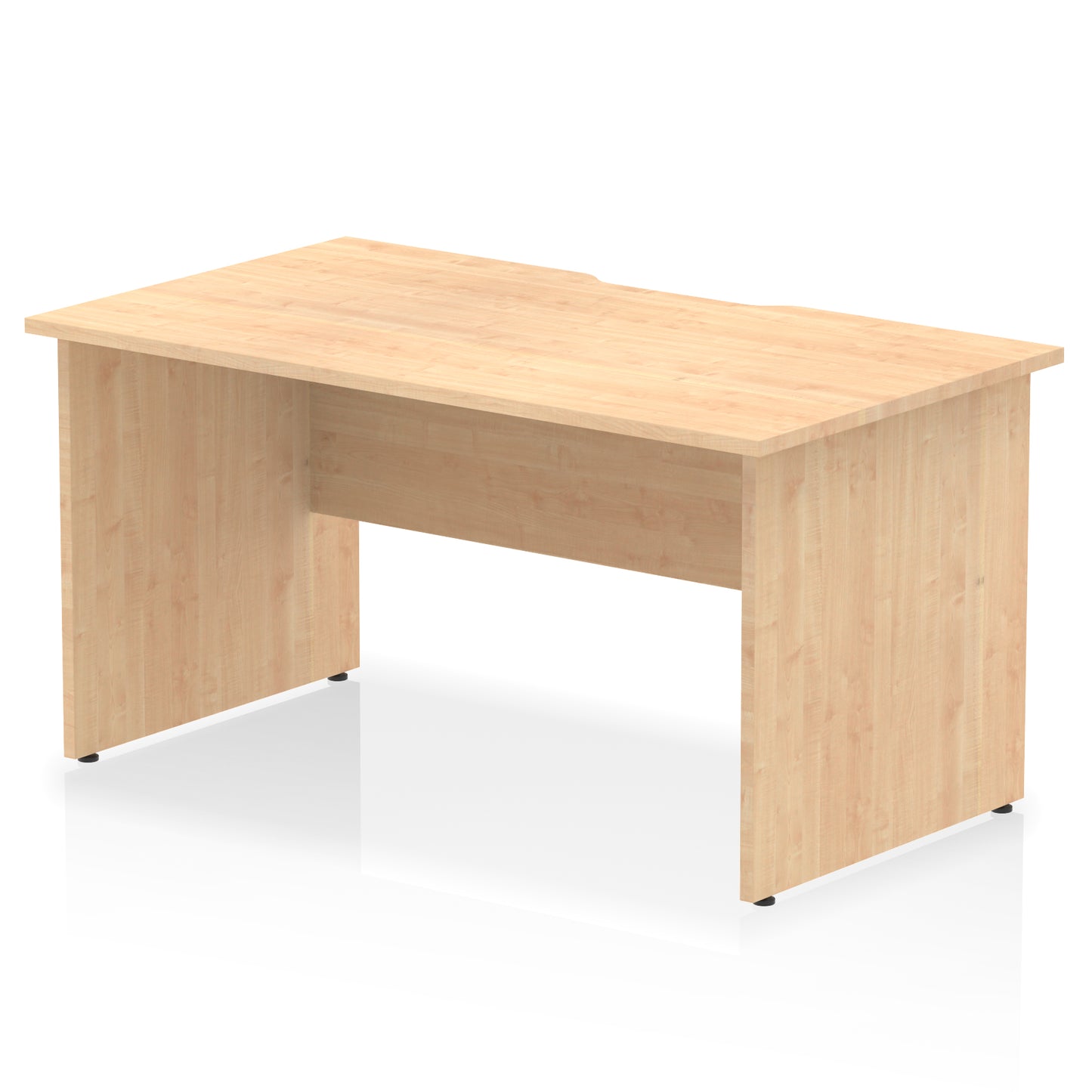 Impulse Scalloped Edge Straight Desk Panel End Leg - 1400mm - Multiple Colour Options