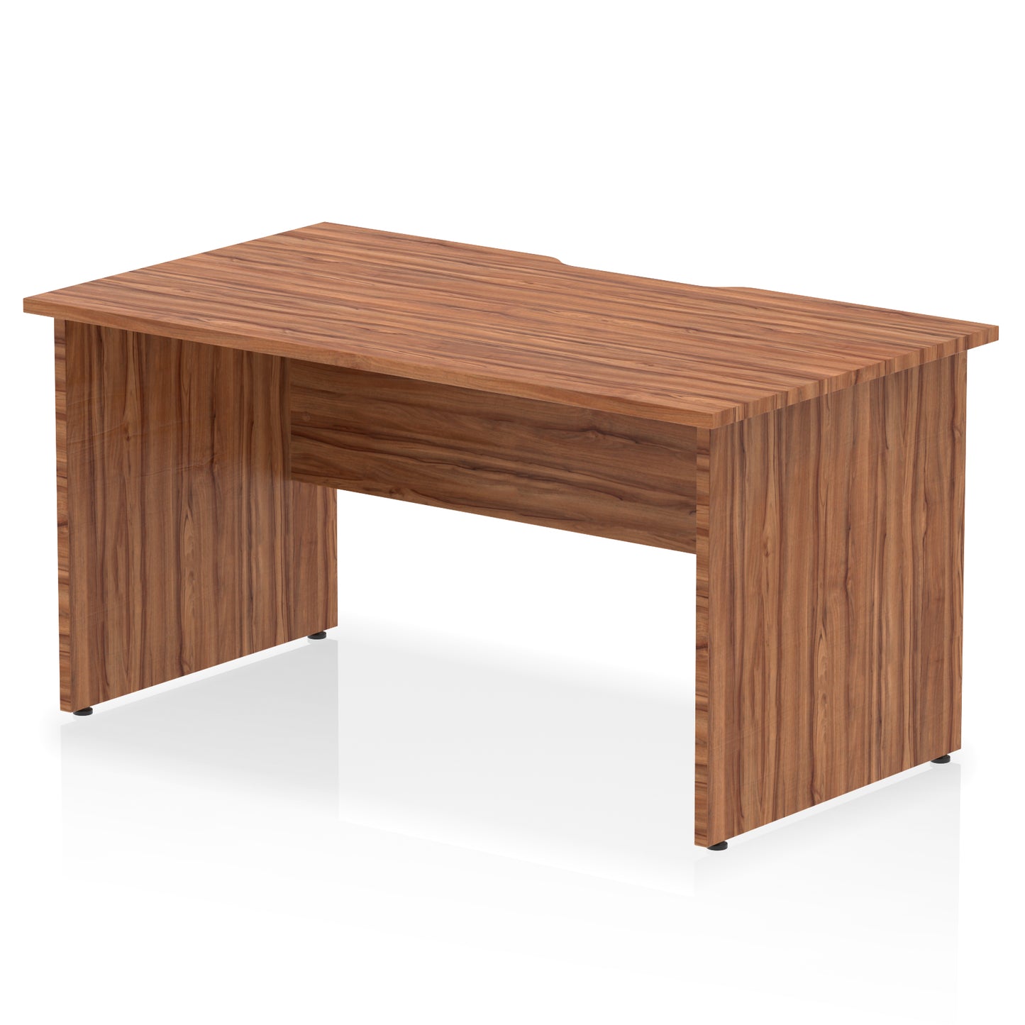 Impulse Scalloped Edge Straight Desk Panel End Leg - 1400mm - Multiple Colour Options