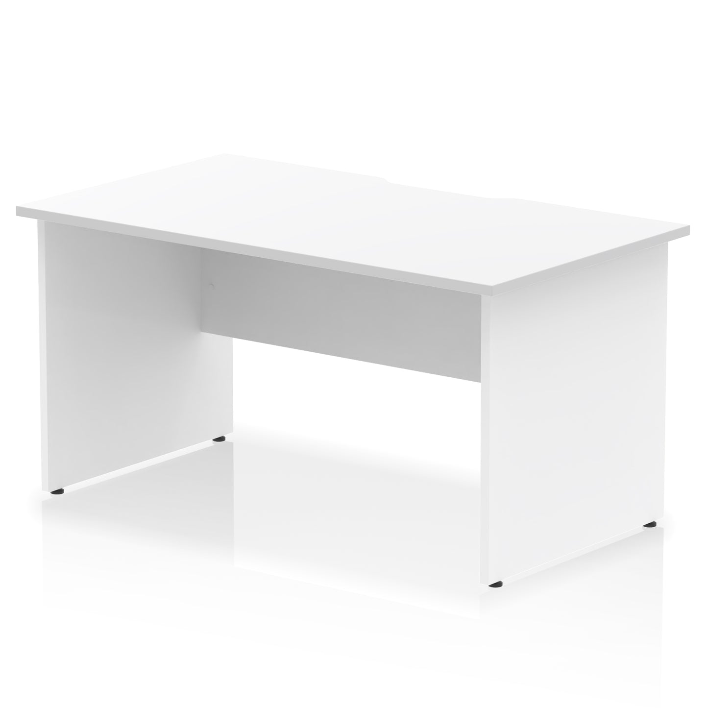 Impulse Scalloped Edge Straight Desk Panel End Leg - 1400mm - Multiple Colour Options