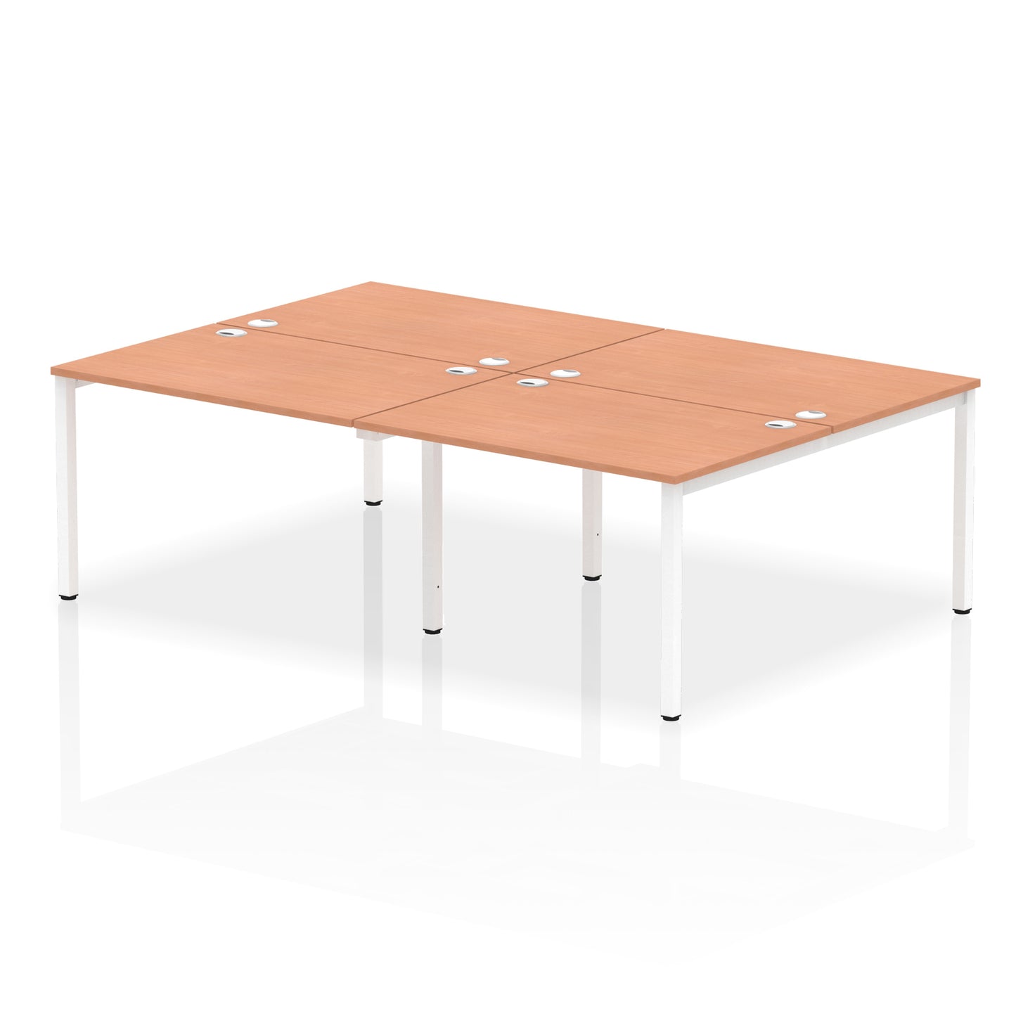 Impulse B2B Bench Desk - 4 Person - 2400mm, 2800mm, 3200mm, 3600mm - Multiple Colour Options