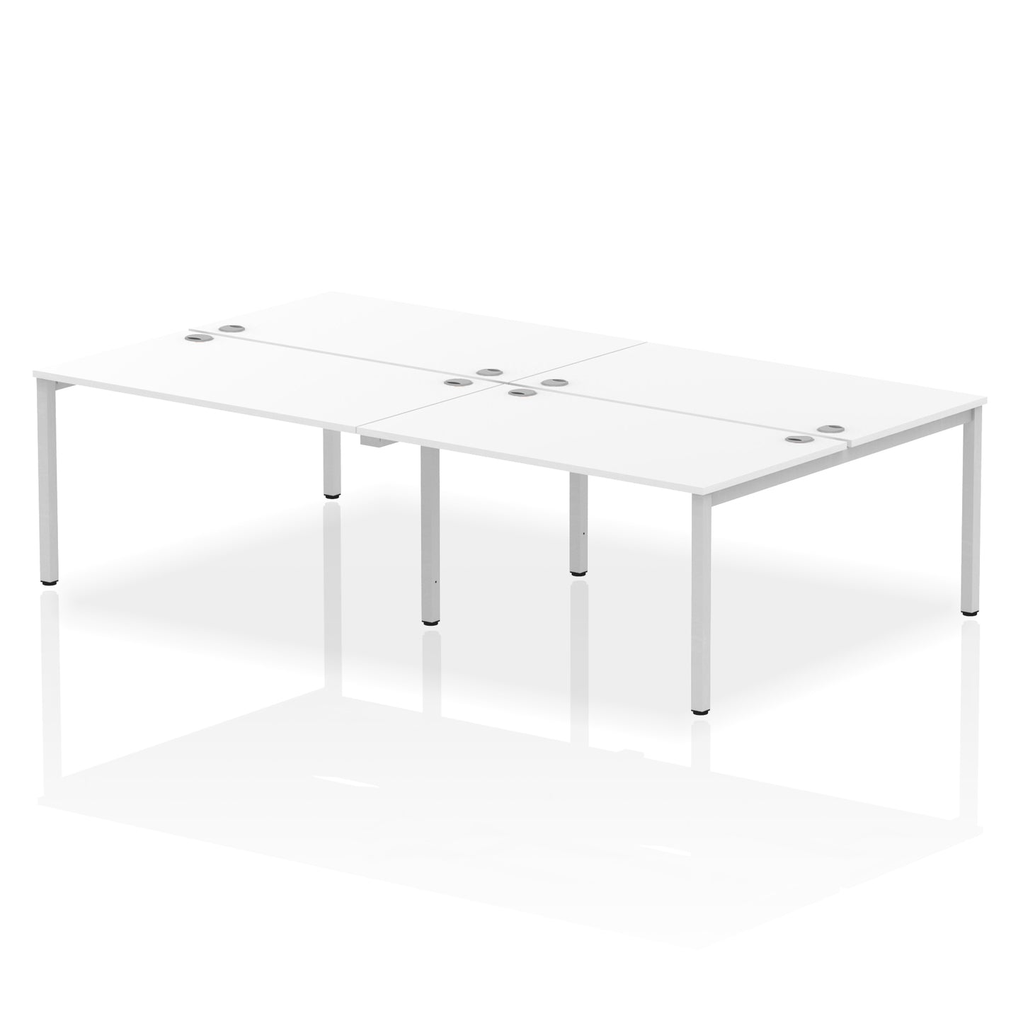 Impulse B2B Bench Desk - 4 Person - 2400mm, 2800mm, 3200mm, 3600mm - Multiple Colour Options