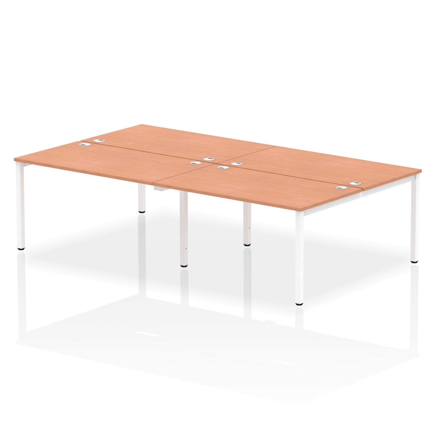 Impulse B2B Bench Desk - 4 Person - 2400mm, 2800mm, 3200mm, 3600mm - Multiple Colour Options